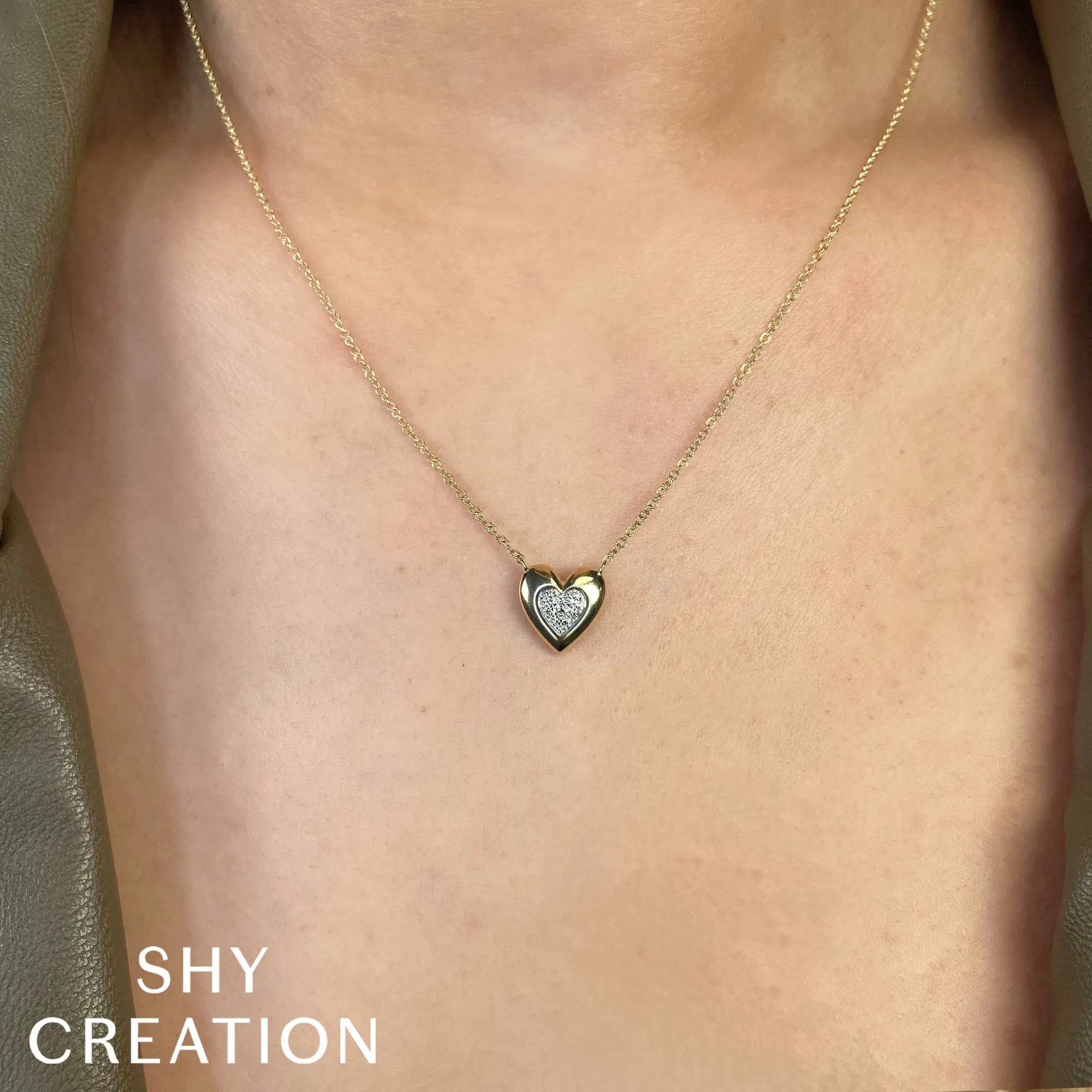 0.04CT DIAMOND HEART NECKLACE