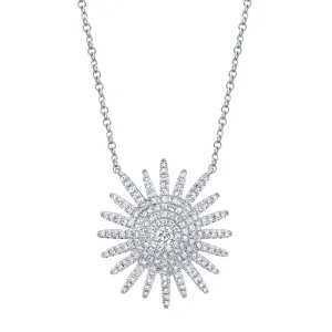 0.43CT DIAMOND STARBURST NECKLACE