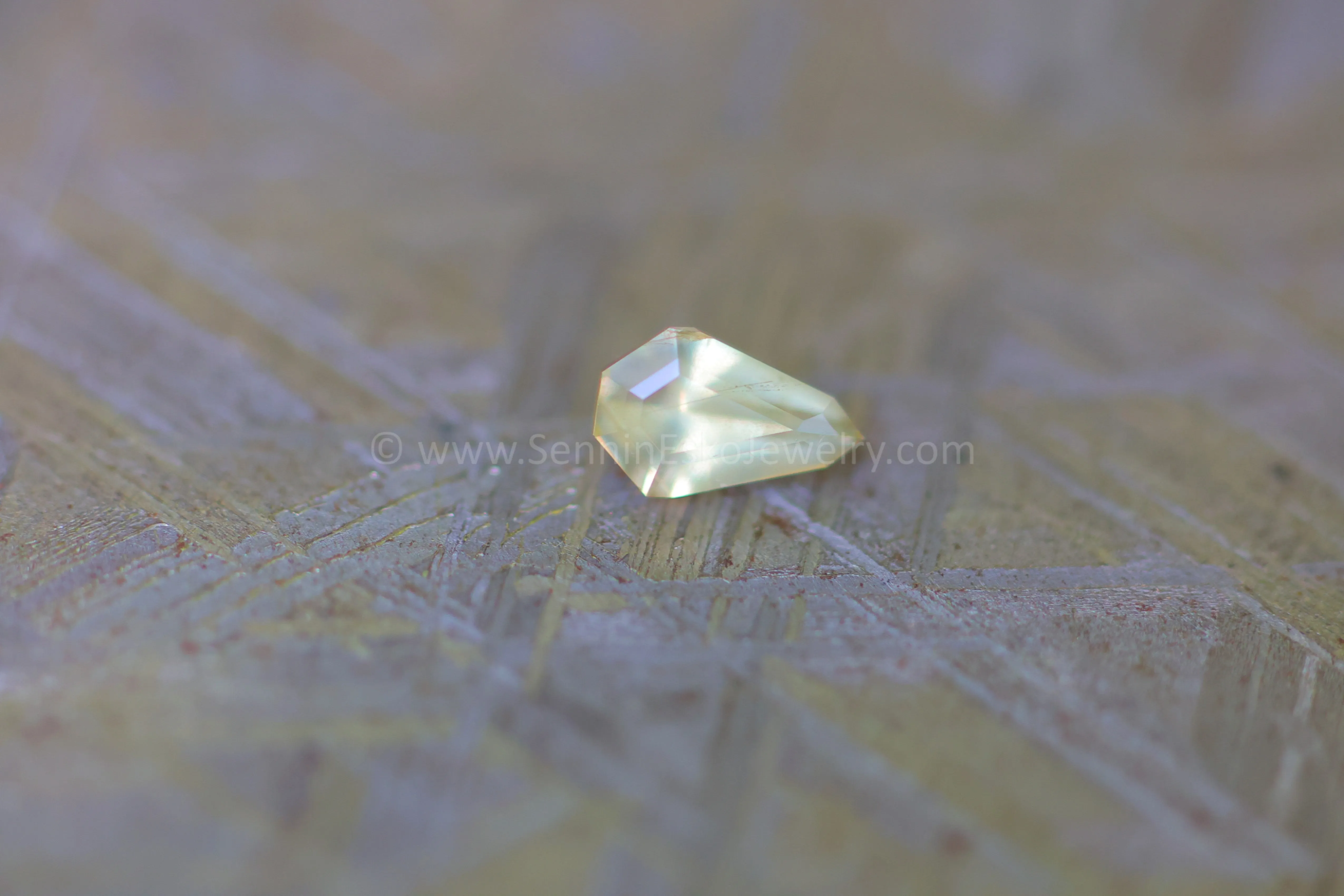 0.49 carat Yellow Sapphire Kite -  Precision Cut, 5.9x3.8mm