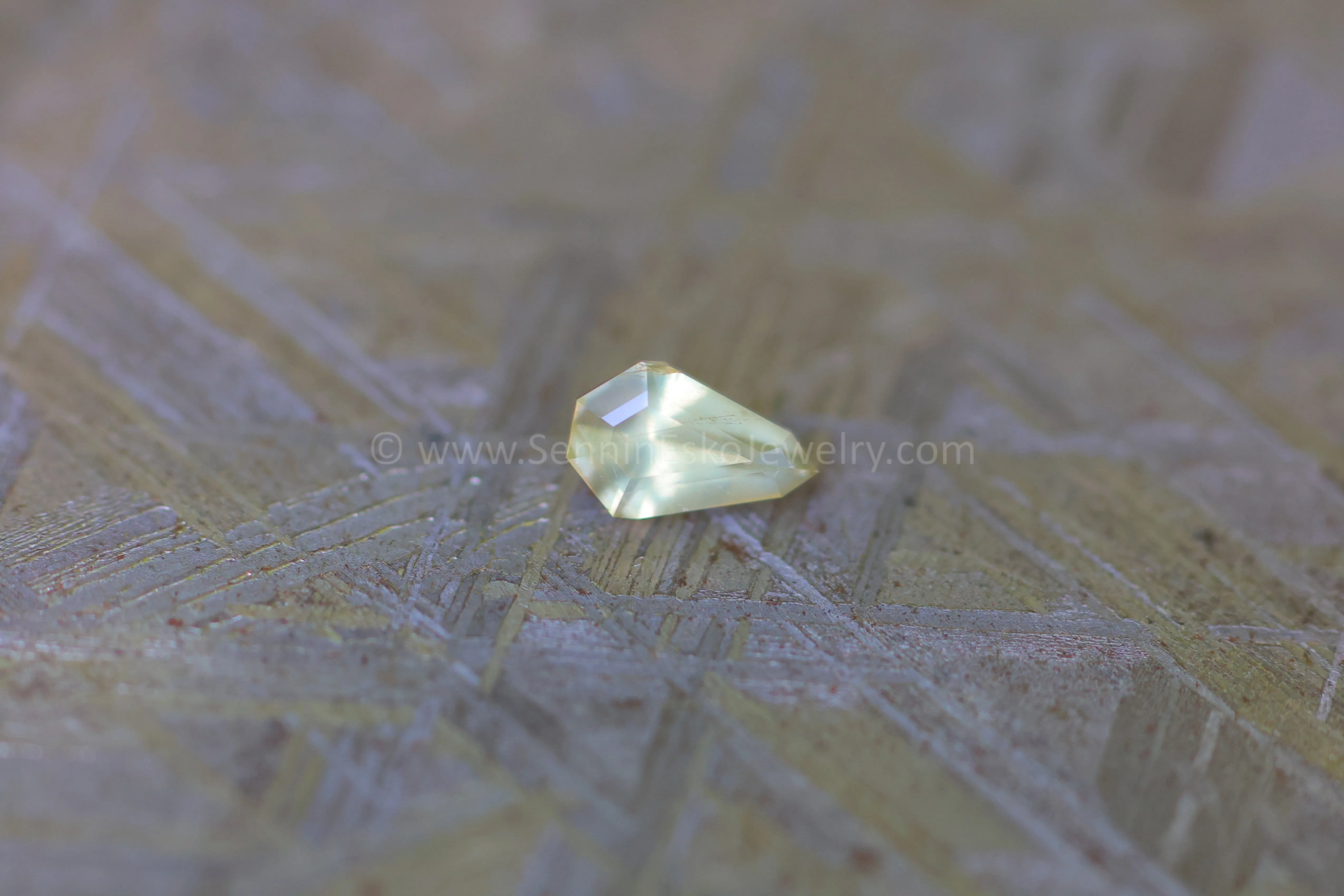 0.49 carat Yellow Sapphire Kite -  Precision Cut, 5.9x3.8mm