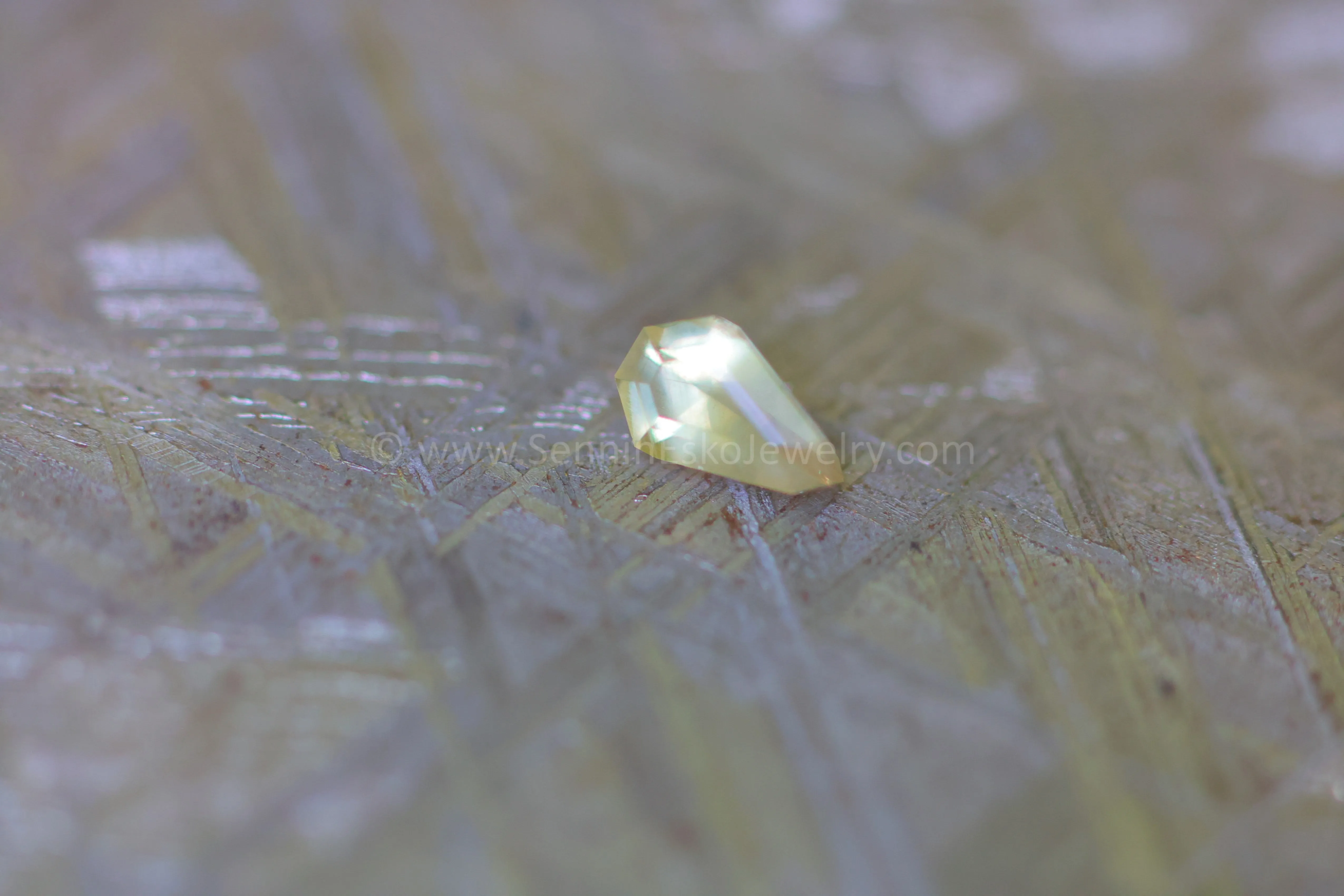 0.49 carat Yellow Sapphire Kite -  Precision Cut, 5.9x3.8mm