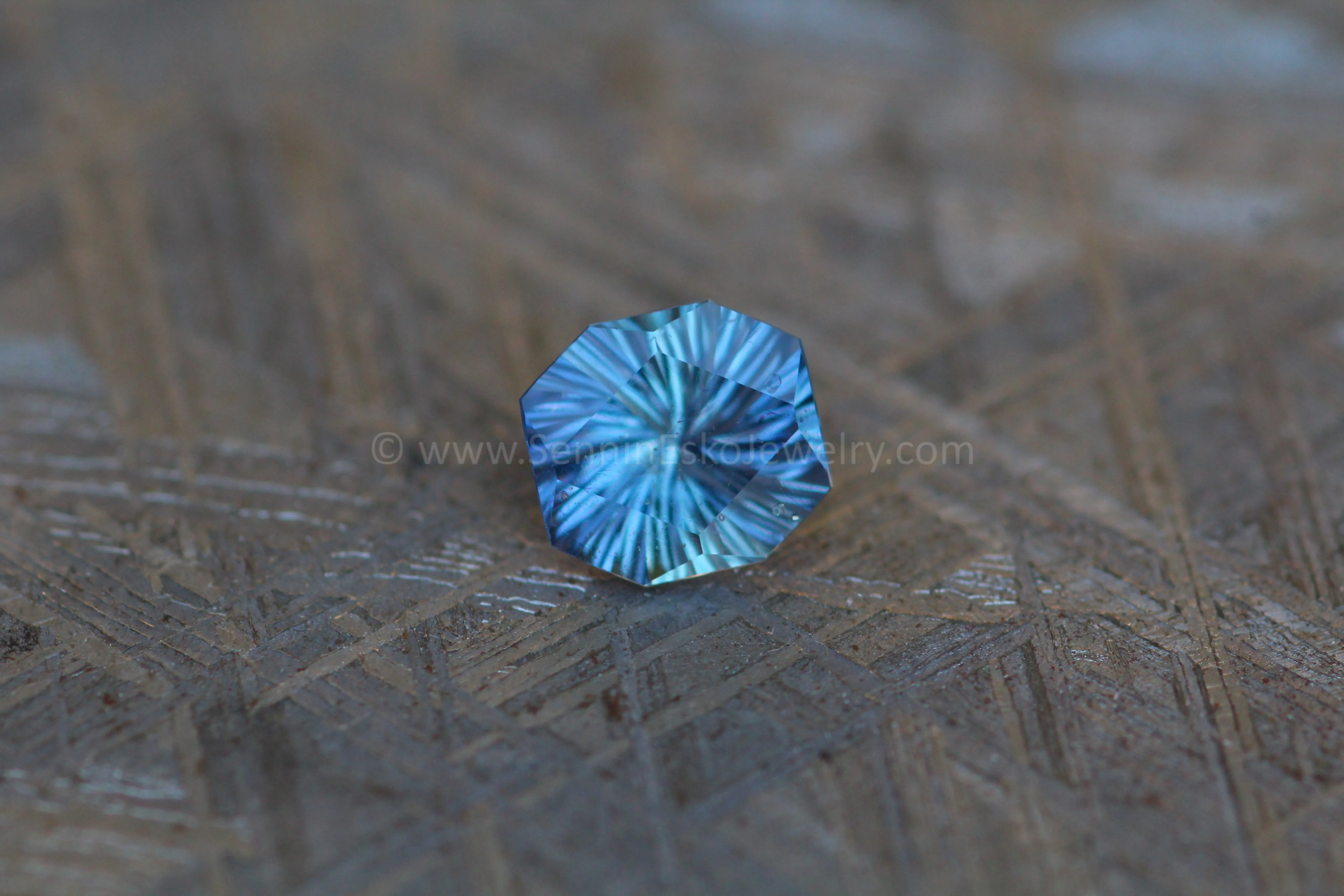 0.8 Carat Violetish Blue Sapphire Octagon - 5.8x5.3mm, Fantasy Cut