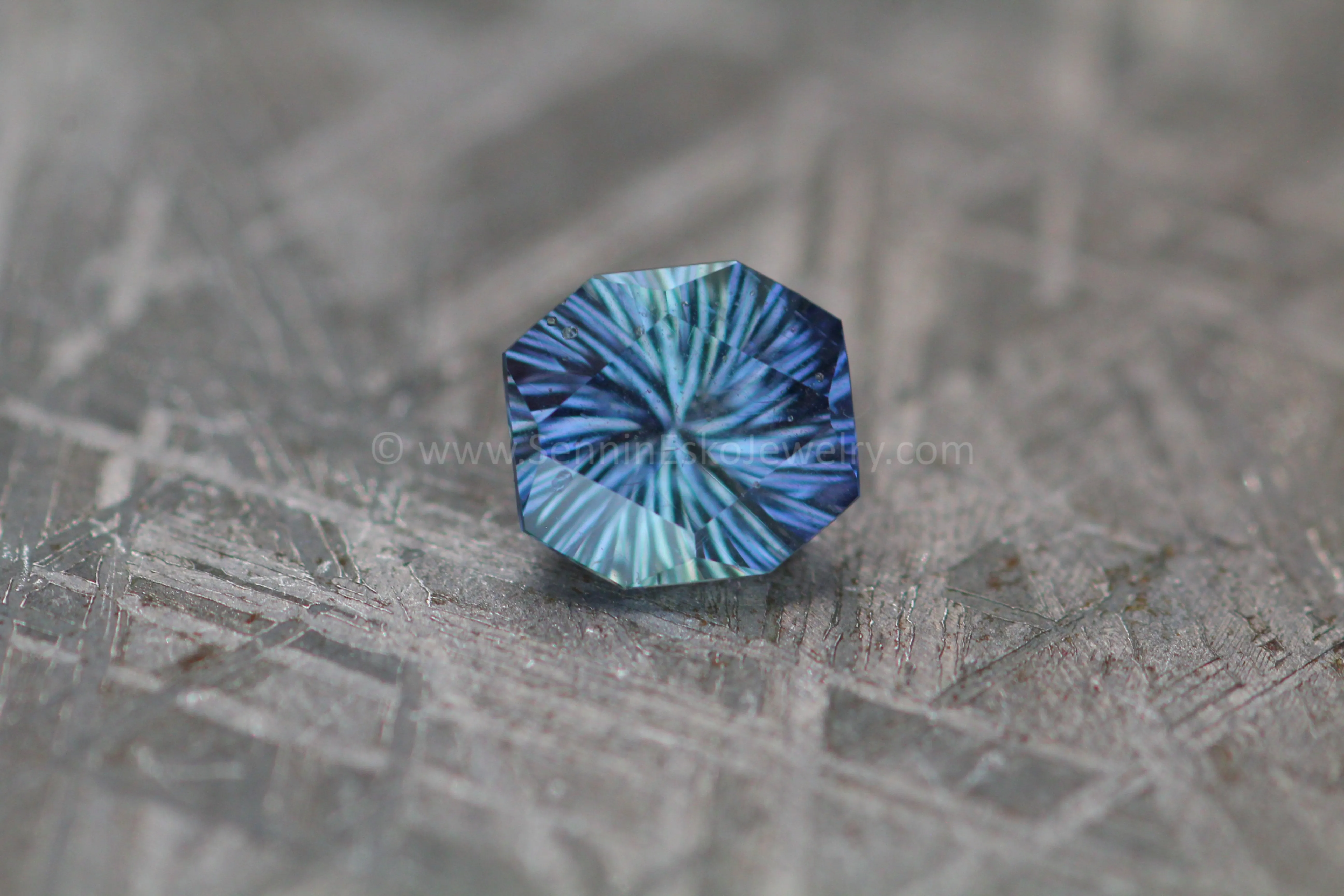 0.8 Carat Violetish Blue Sapphire Octagon - 5.8x5.3mm, Fantasy Cut