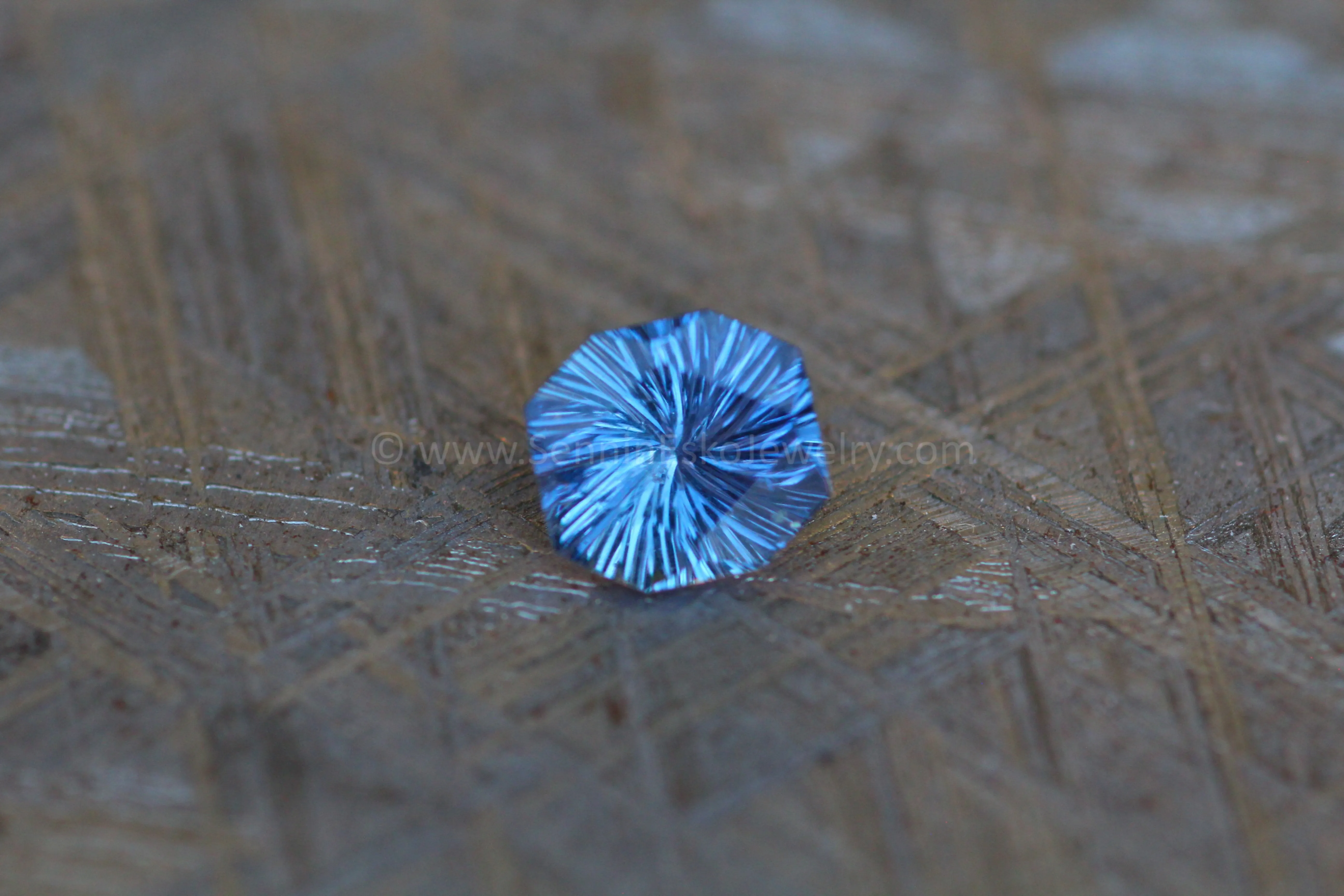 0.8 Carat Violetish Blue Sapphire Octagon - 5.8x5.3mm, Fantasy Cut