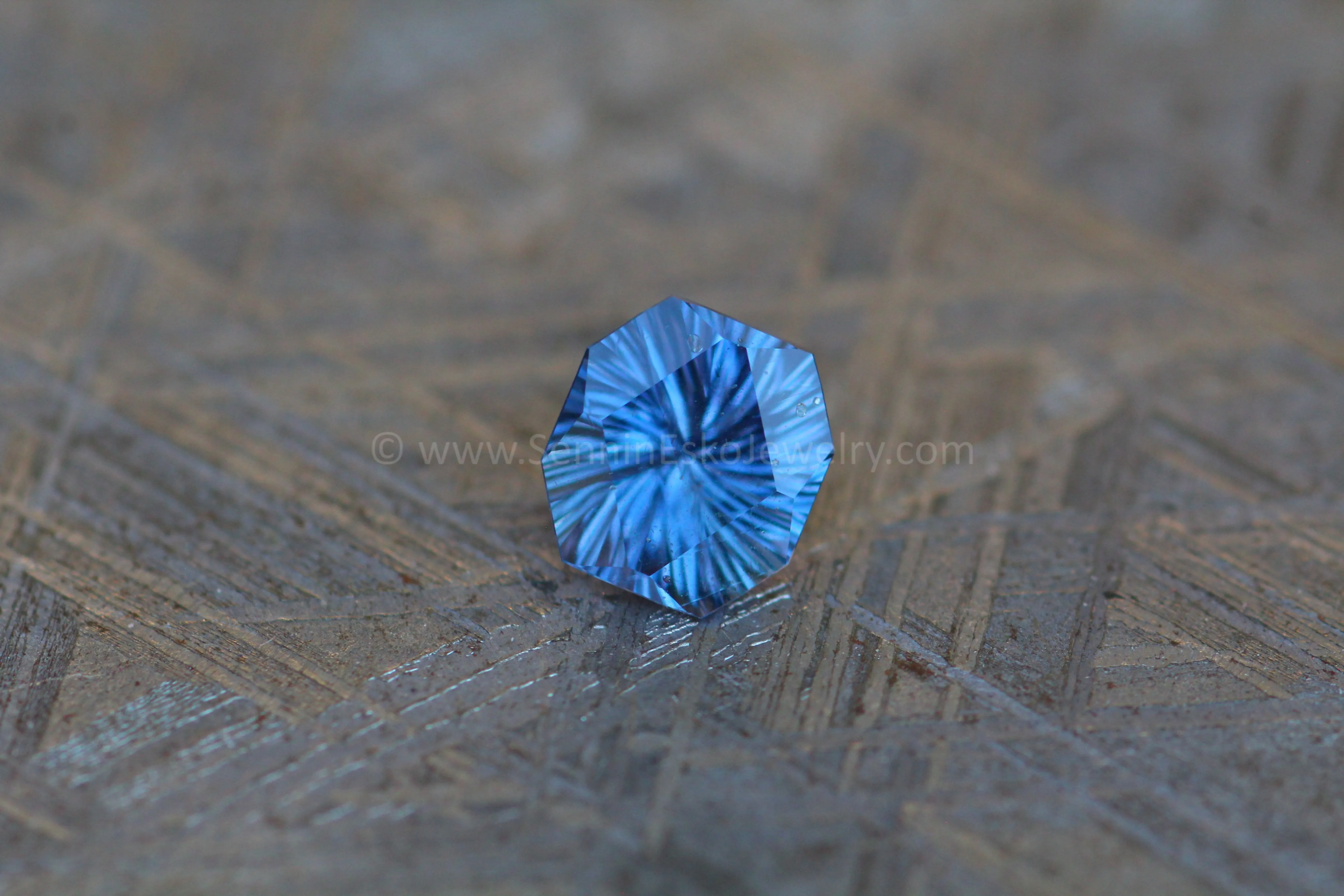 0.8 Carat Violetish Blue Sapphire Octagon - 5.8x5.3mm, Fantasy Cut