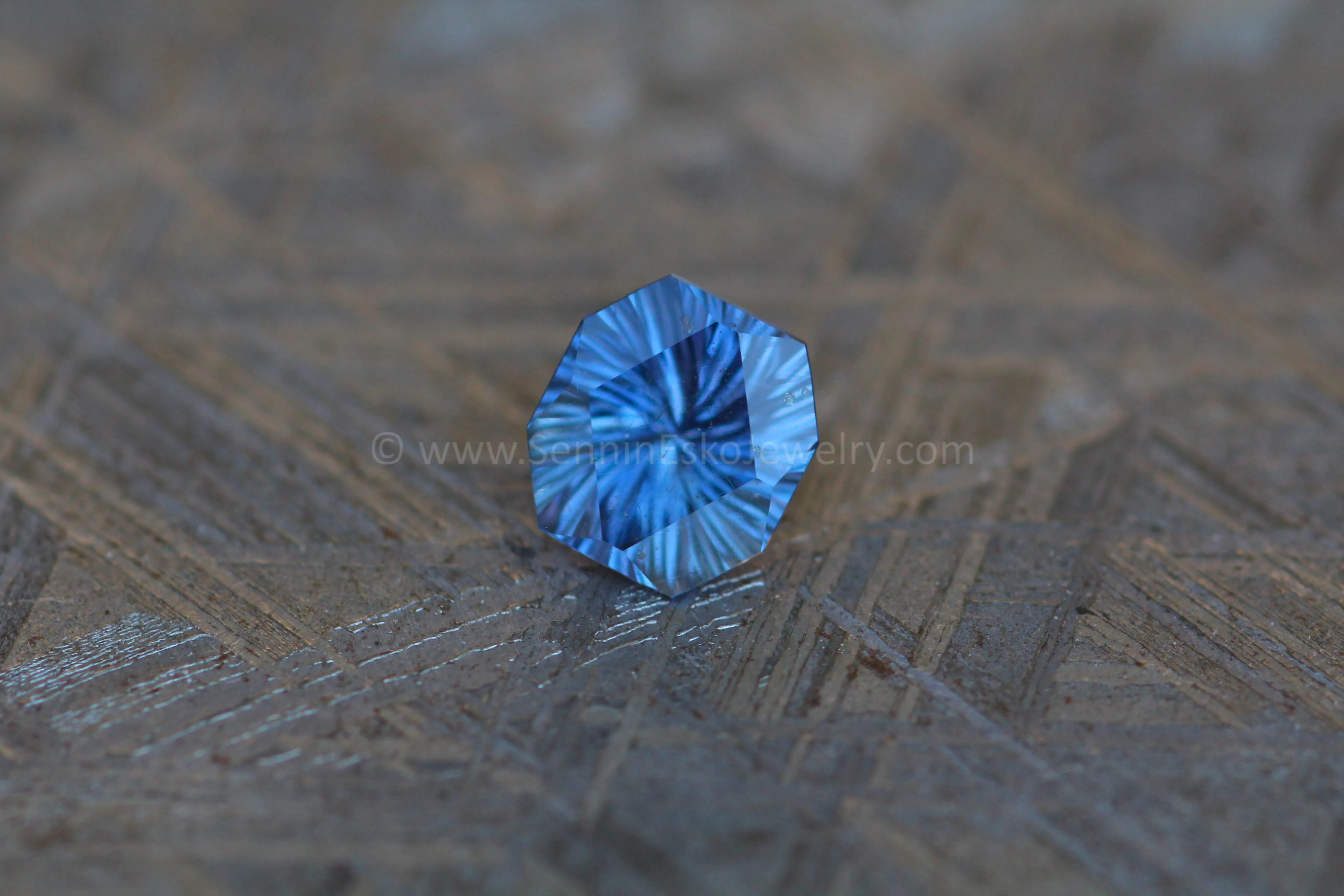 0.8 Carat Violetish Blue Sapphire Octagon - 5.8x5.3mm, Fantasy Cut