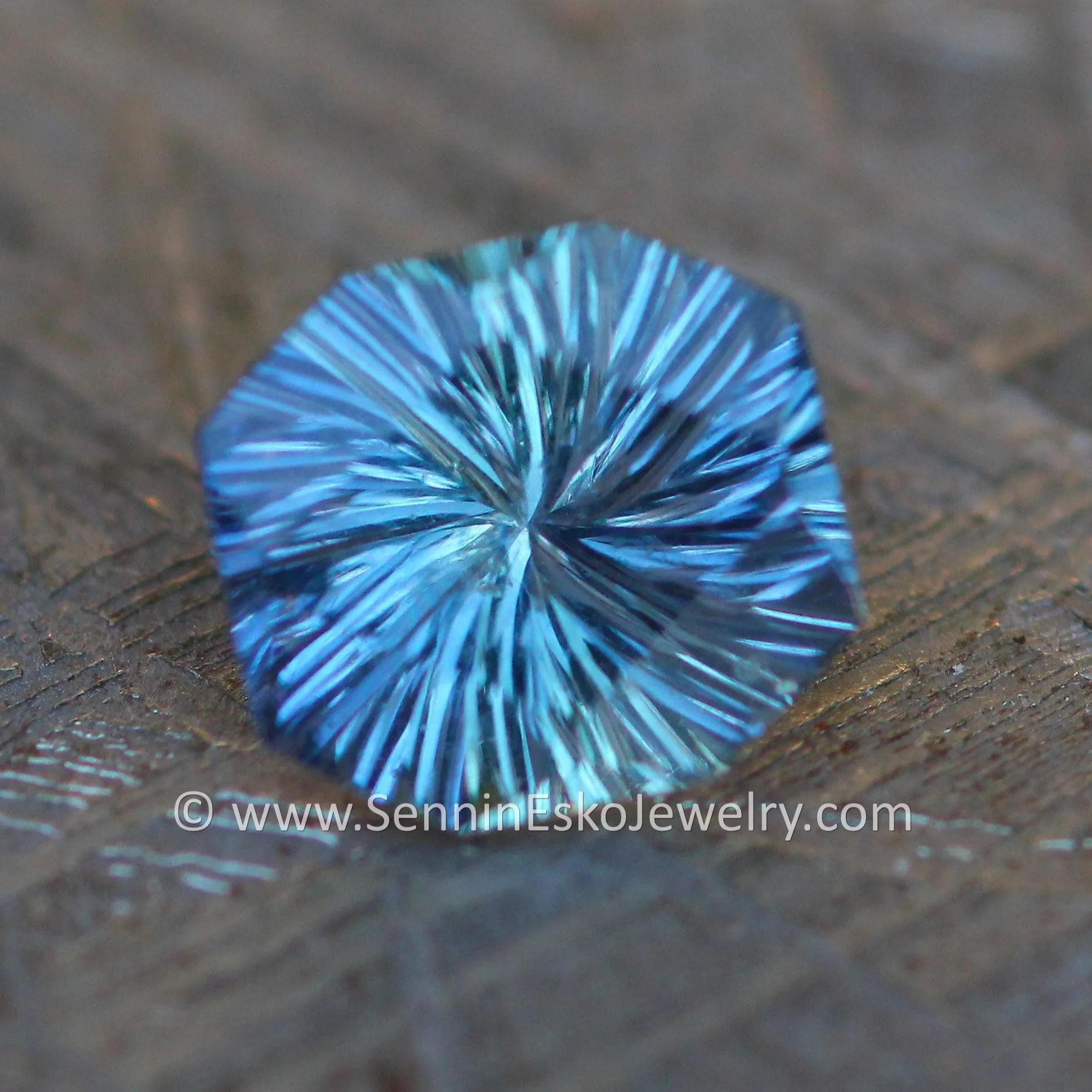 0.8 Carat Violetish Blue Sapphire Octagon - 5.8x5.3mm, Fantasy Cut