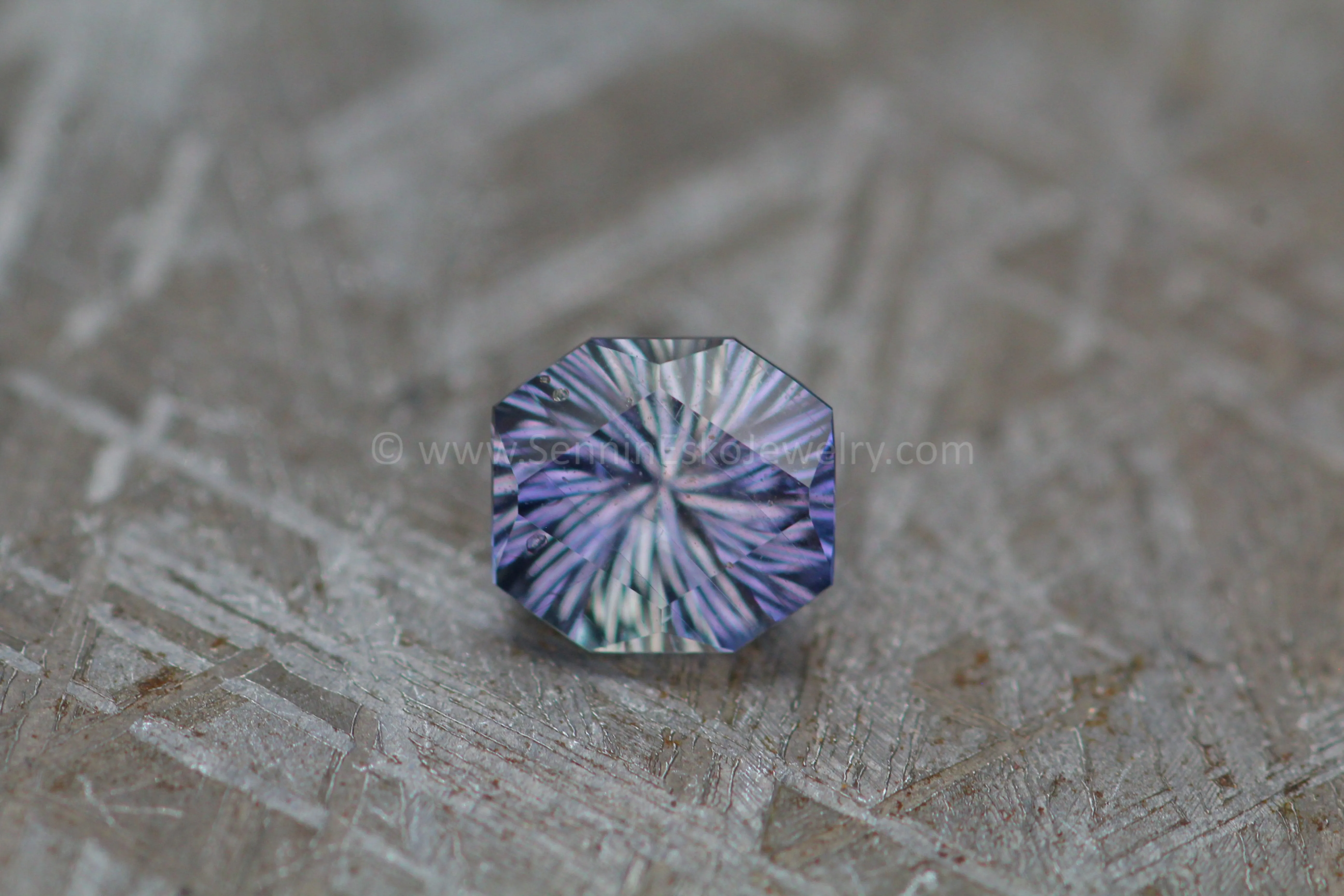 0.8 Carat Violetish Blue Sapphire Octagon - 5.8x5.3mm, Fantasy Cut