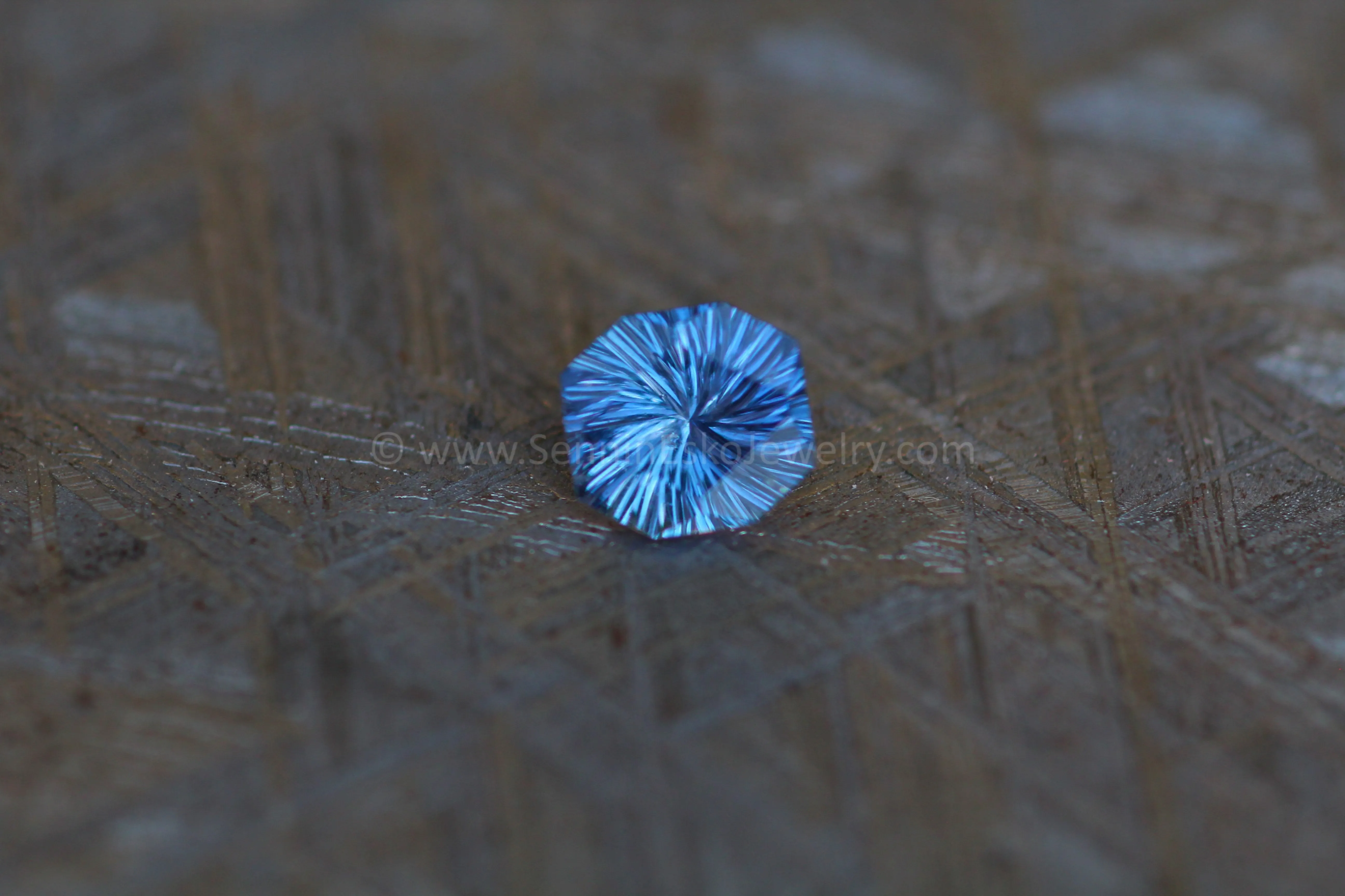 0.8 Carat Violetish Blue Sapphire Octagon - 5.8x5.3mm, Fantasy Cut