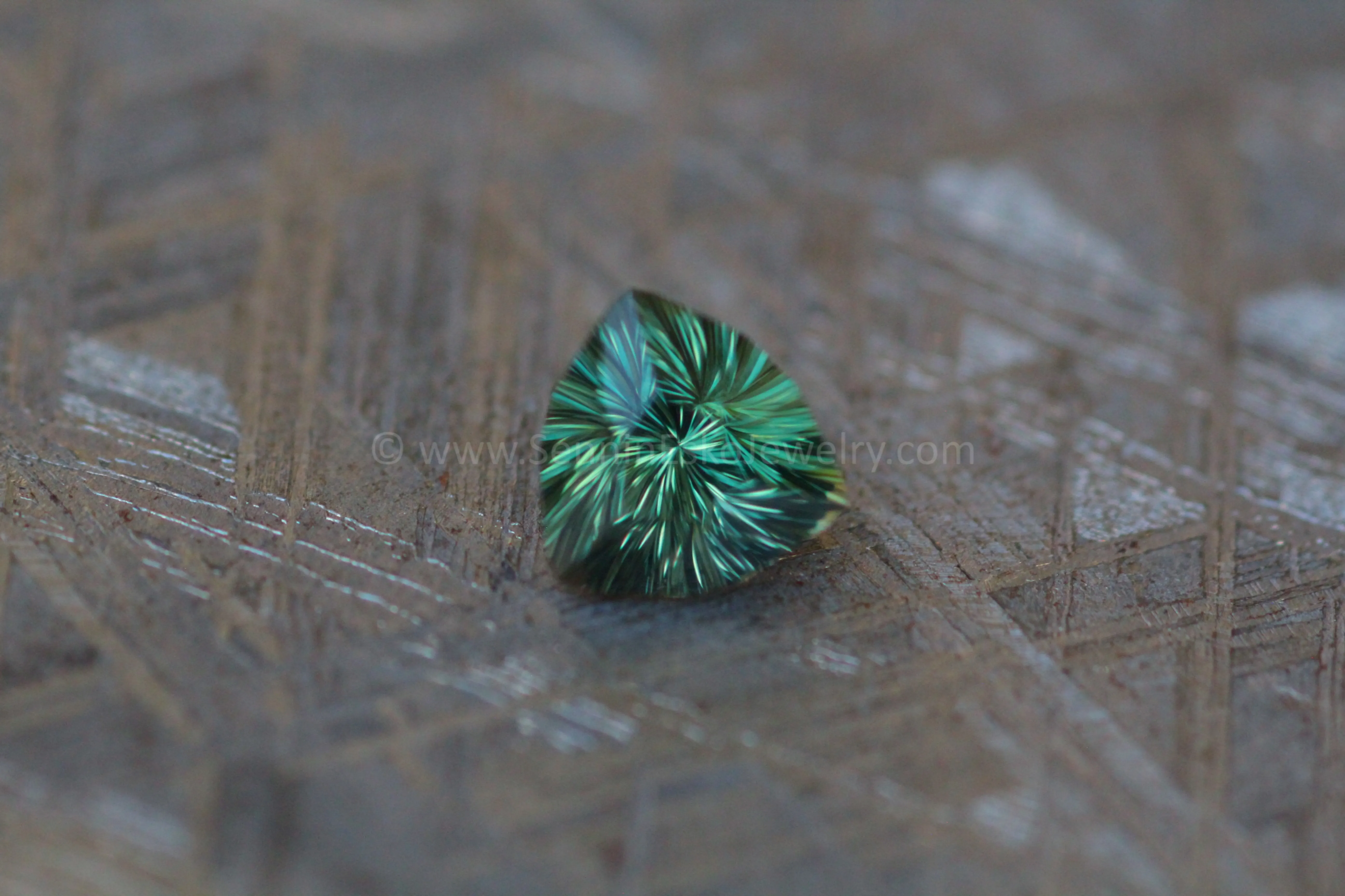 1.2 Carat Forest Green Kenyan Sapphire Trillion - 6.4x6.4mm, Fantasy Cut