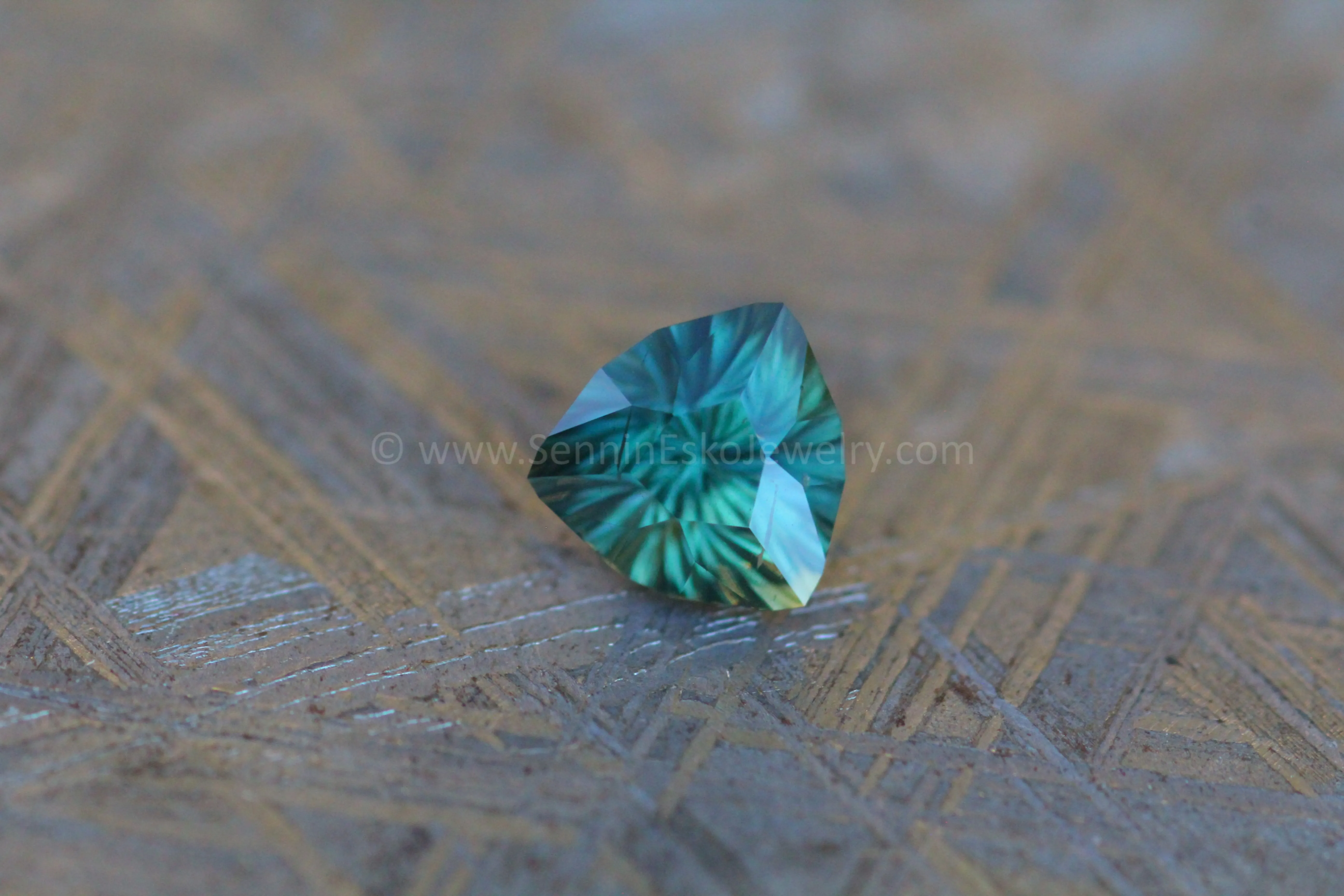 1.2 Carat Forest Green Kenyan Sapphire Trillion - 6.4x6.4mm, Fantasy Cut