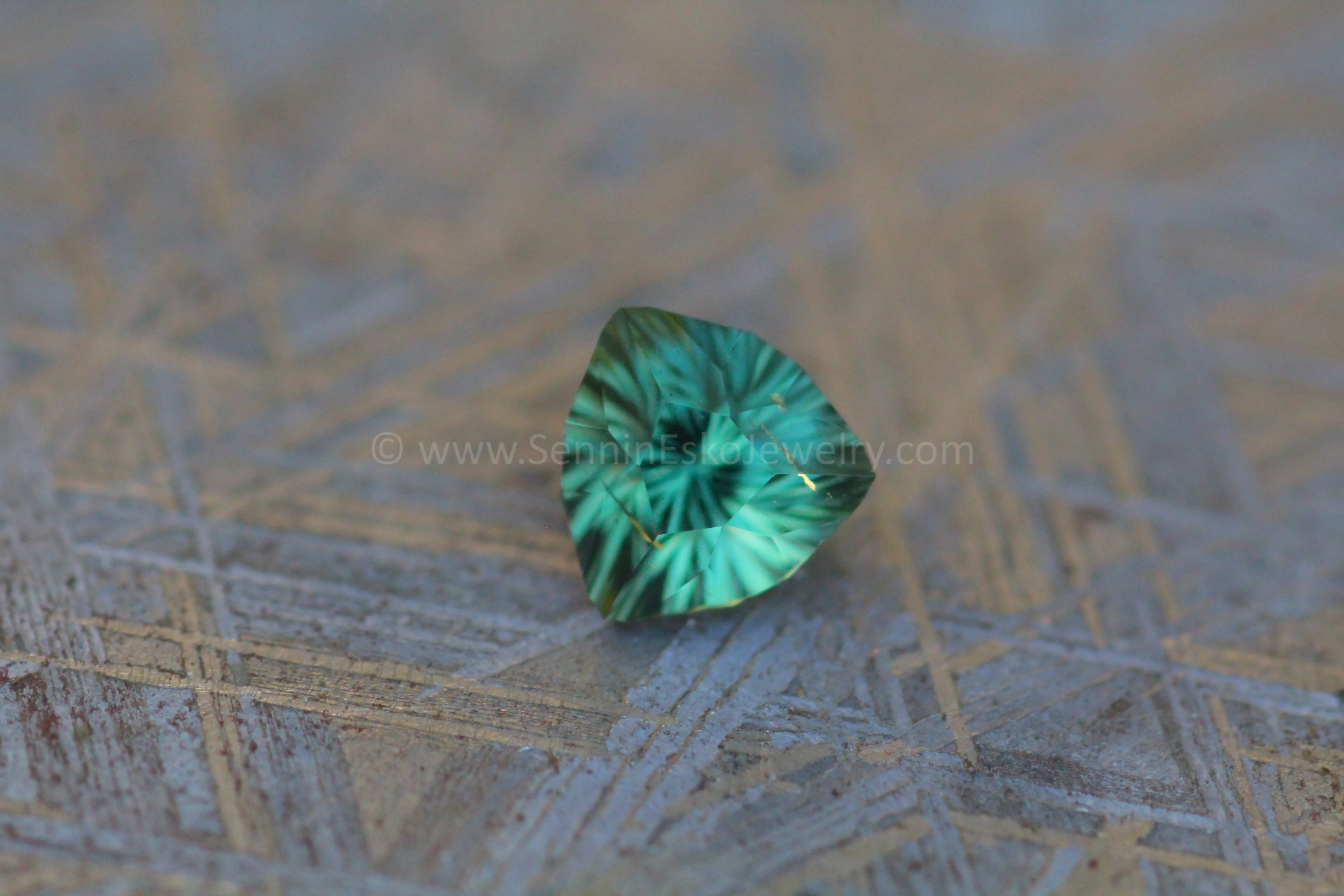 1.2 Carat Forest Green Kenyan Sapphire Trillion - 6.4x6.4mm, Fantasy Cut