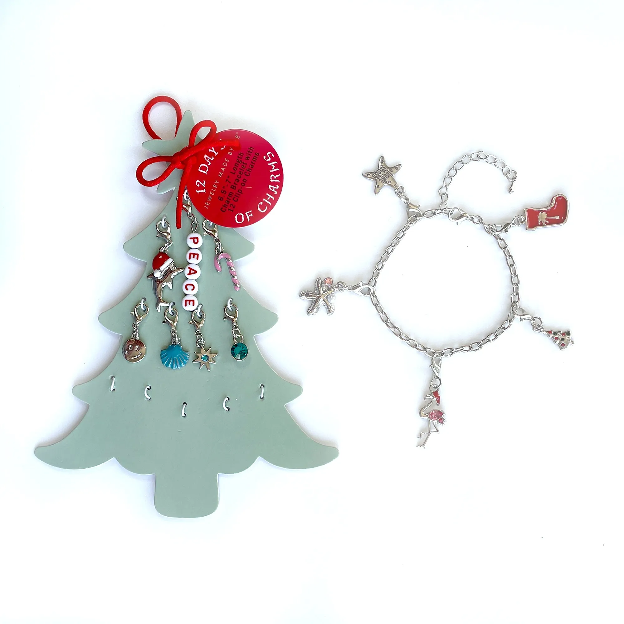 12 Days of Charms Coastal Christmas Tree Charm Bracelet