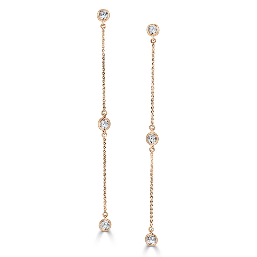 14k Gold & Diamond Earrings - 0.77ct