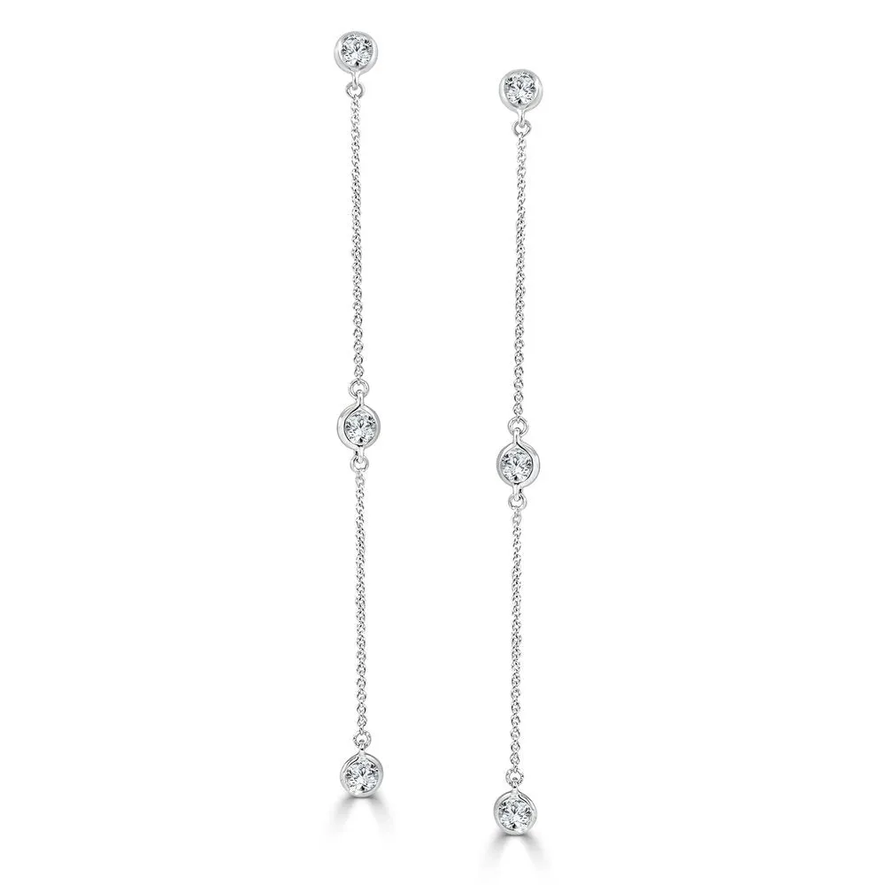 14k Gold & Diamond Earrings - 0.77ct