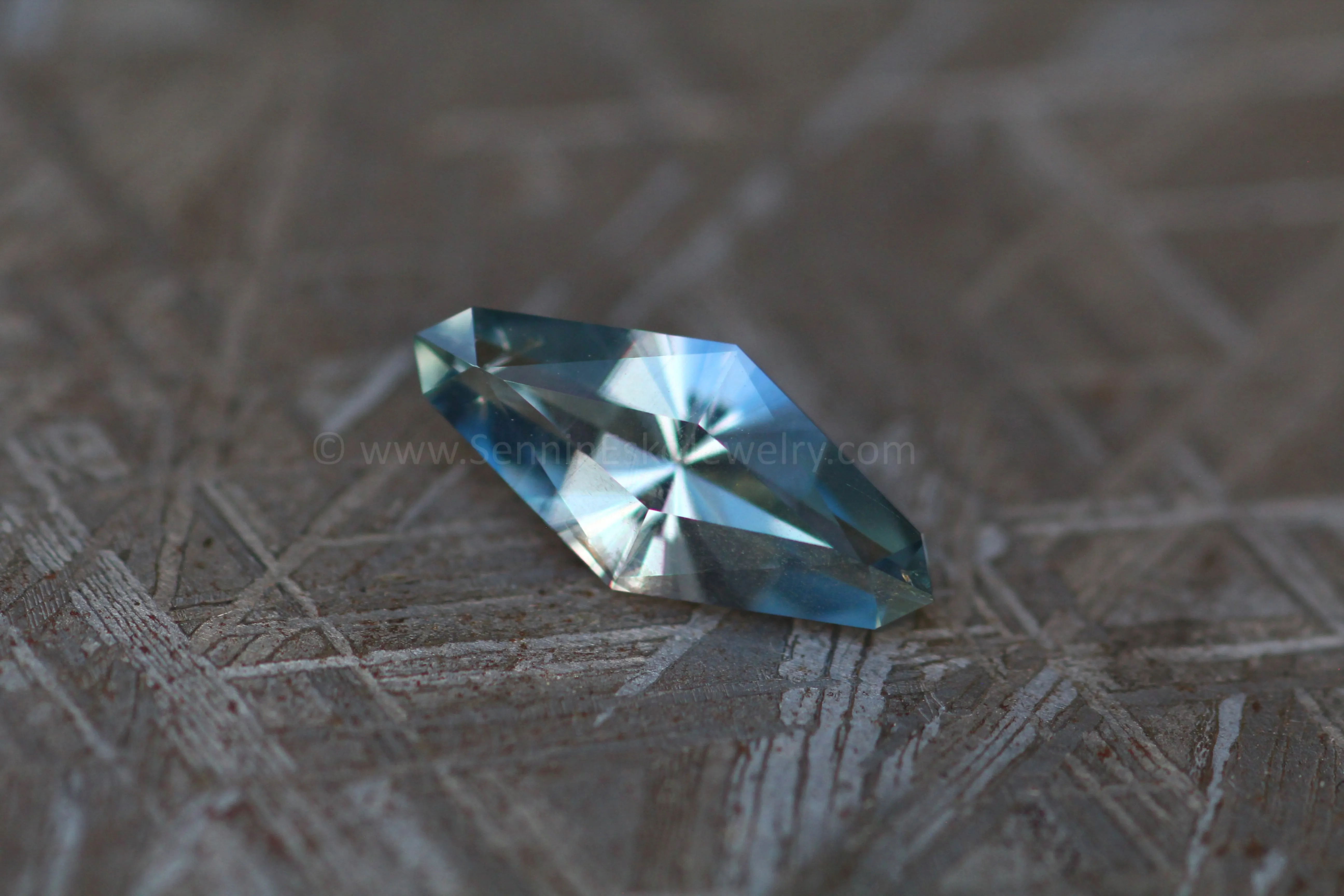 1.76 Carat Icy Blue Umba Sapphire - 12.3x5.8mm Octagonal Marquise Fantasy Shape