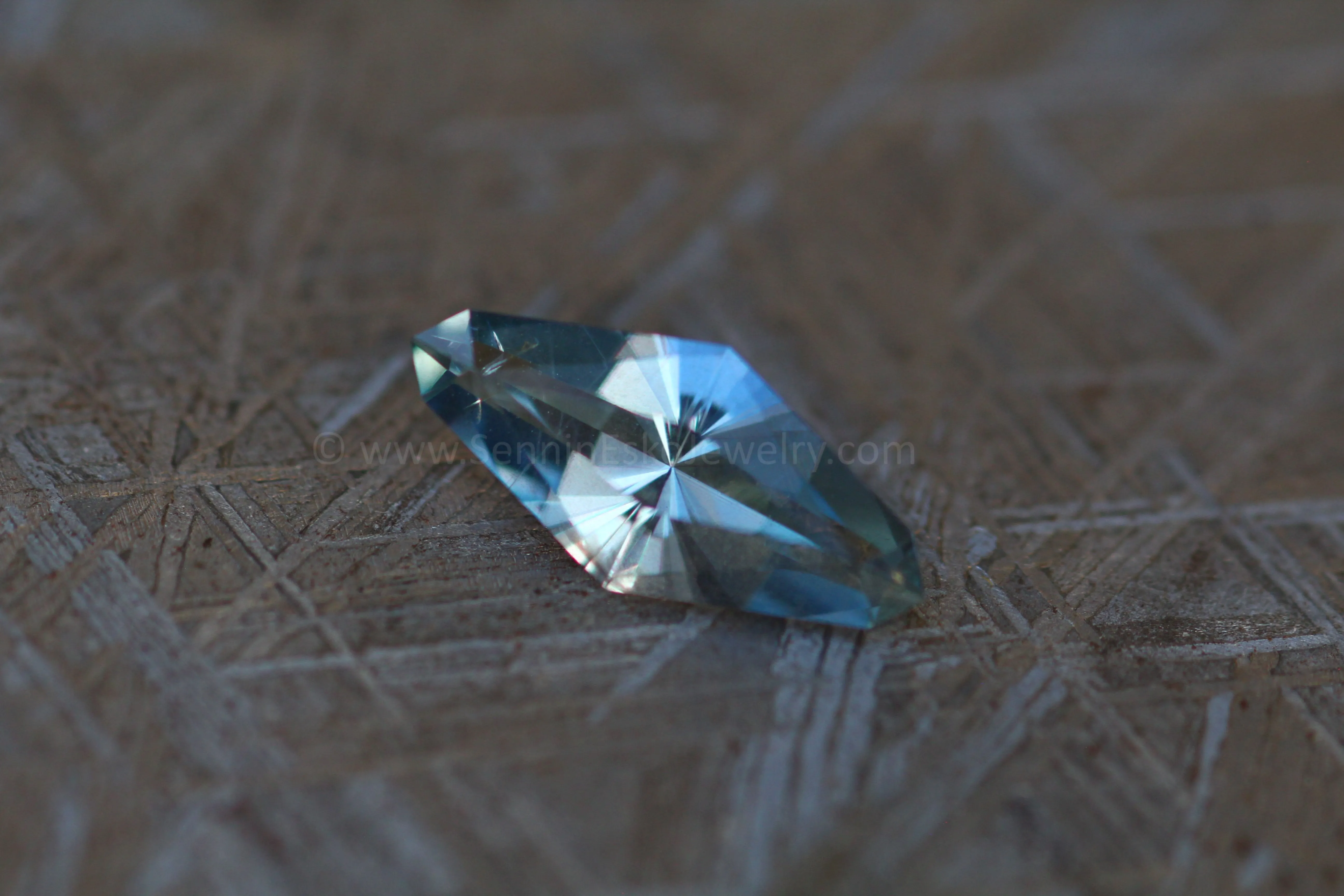 1.76 Carat Icy Blue Umba Sapphire - 12.3x5.8mm Octagonal Marquise Fantasy Shape