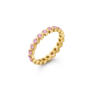 18K Pink Sapphire Eternity Ring