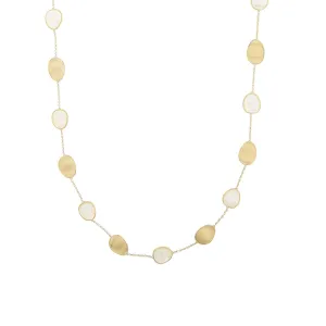 18K Yellow Gold White Mother of Pearl Short Necklace