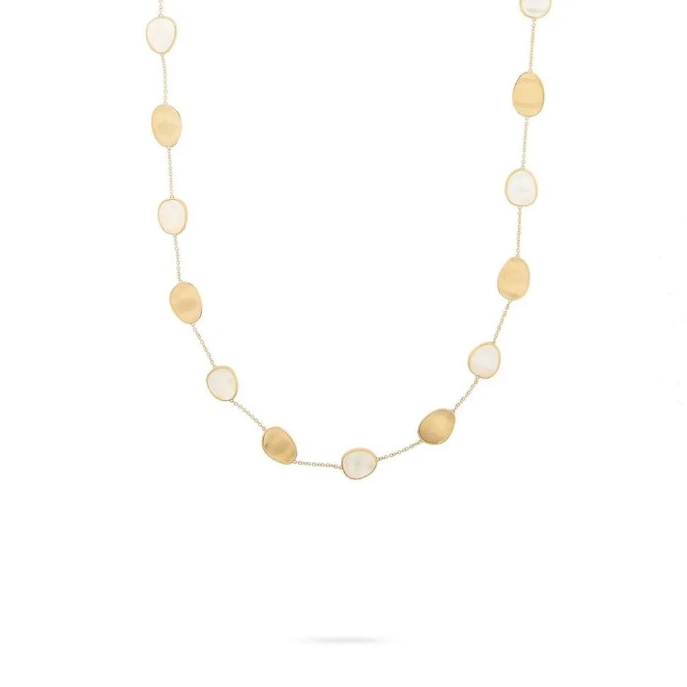 18K Yellow Gold White Mother of Pearl Short Necklace