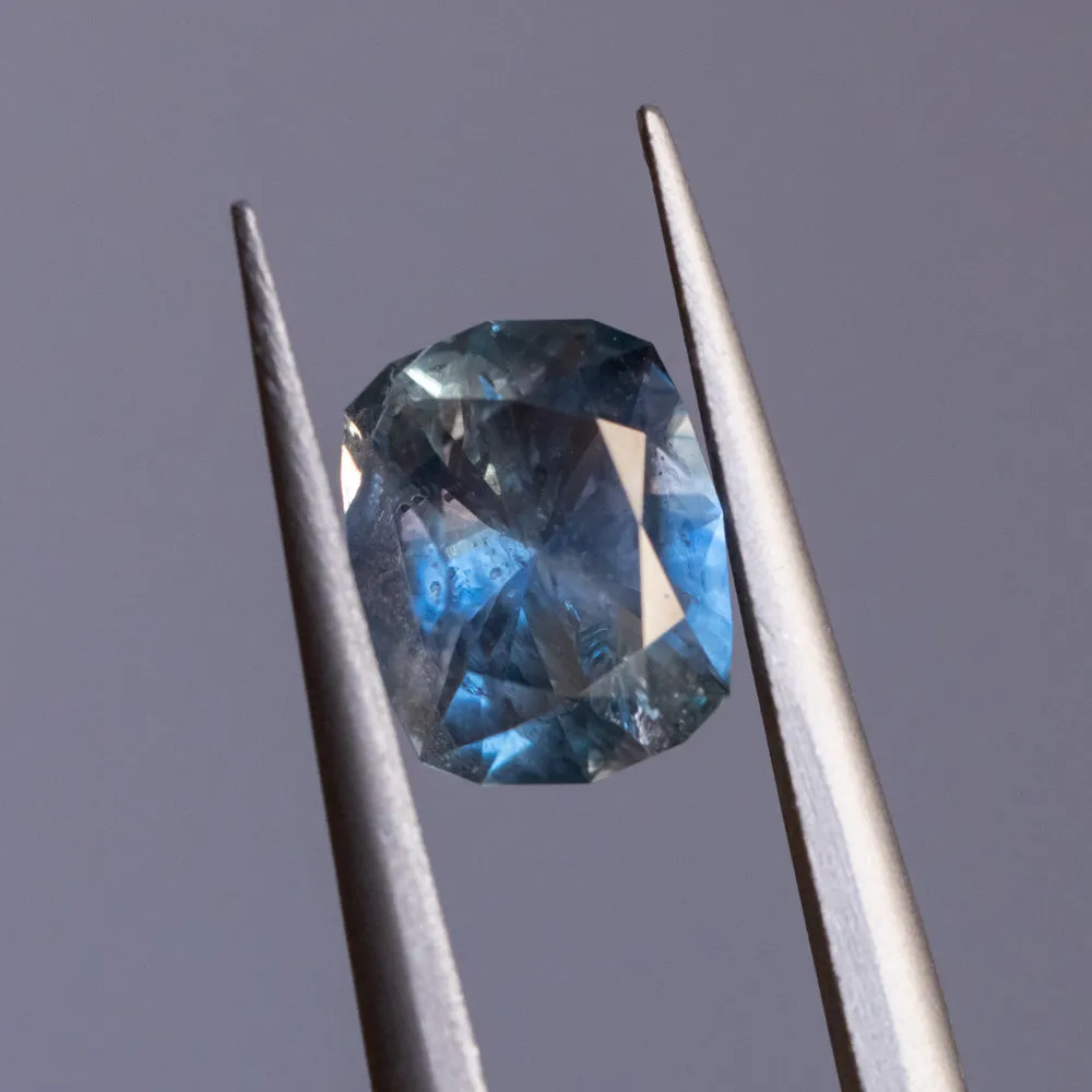 1.91CT ELONGATED FANCY CUSHION MONTANA SAPPHIRE, COLOR SHIFTING PURPLE GREY, 8.72X6.99X4.06MM