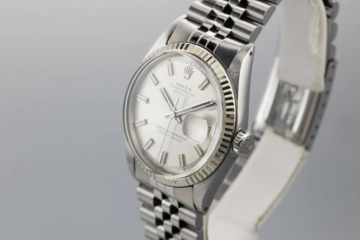 1970 Rolex DateJust 1601 Silver "Wide Boy" Dial