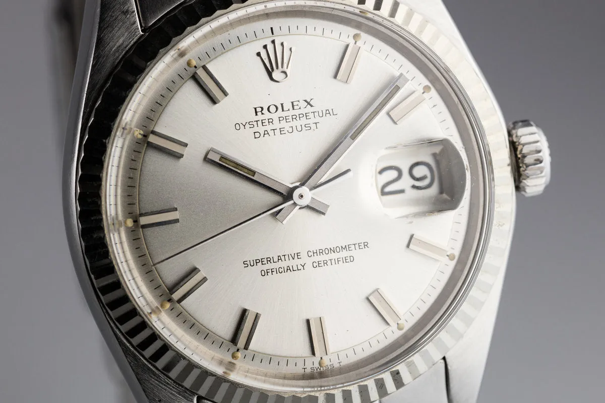 1970 Rolex DateJust 1601 Silver "Wide Boy" Dial