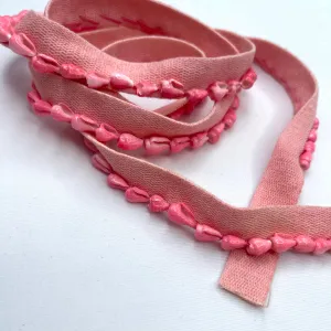 1mtr Coral Pink Beaded Shell Piping