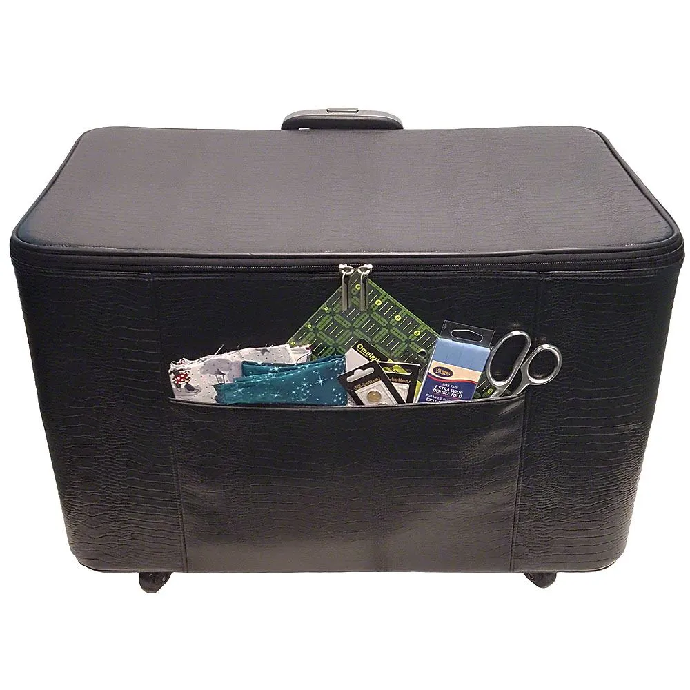 24in Wheeled Sewing Machine Hard Case - Black