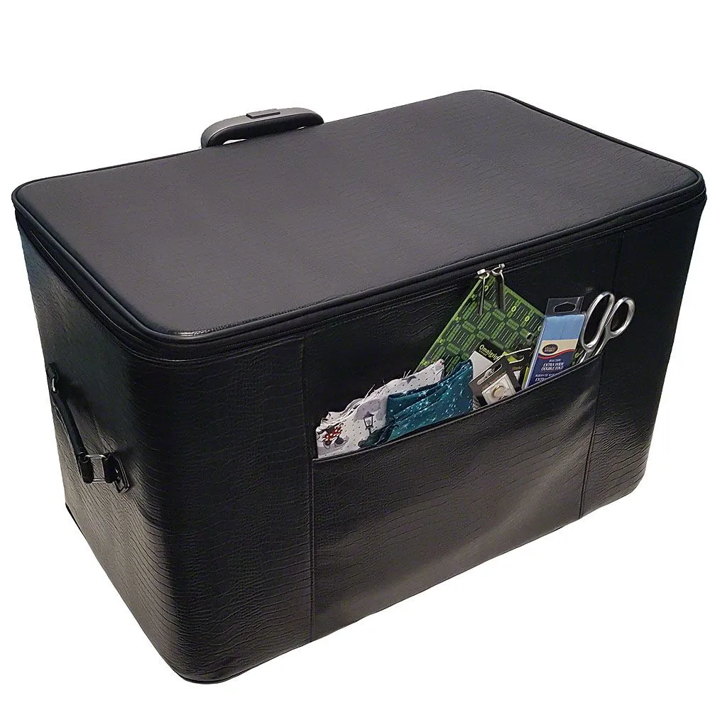 24in Wheeled Sewing Machine Hard Case - Black