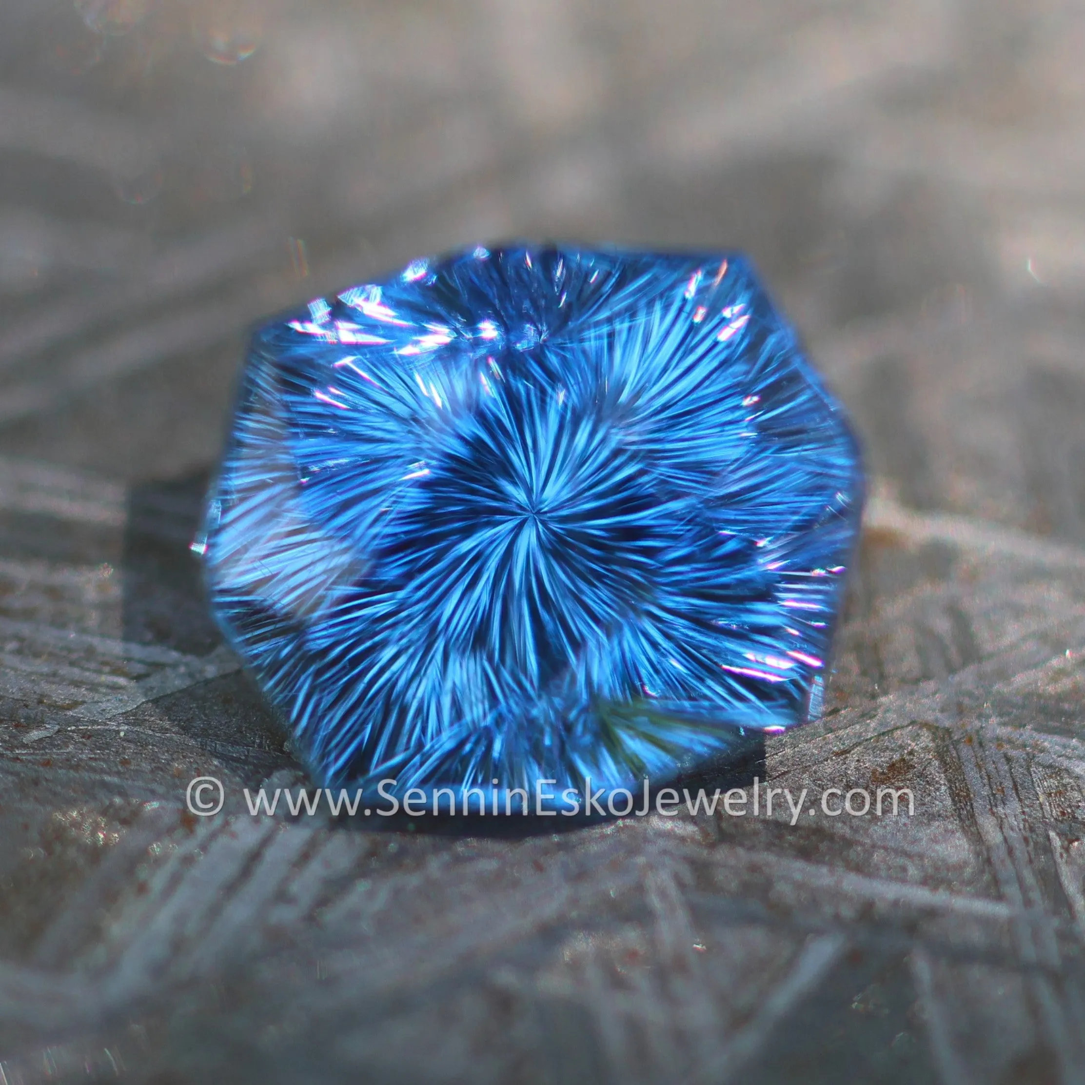 6.52 ct Violetish Blue Umba Sapphire Dodecagon -  10.9x9.1mm, Fantasy Cut