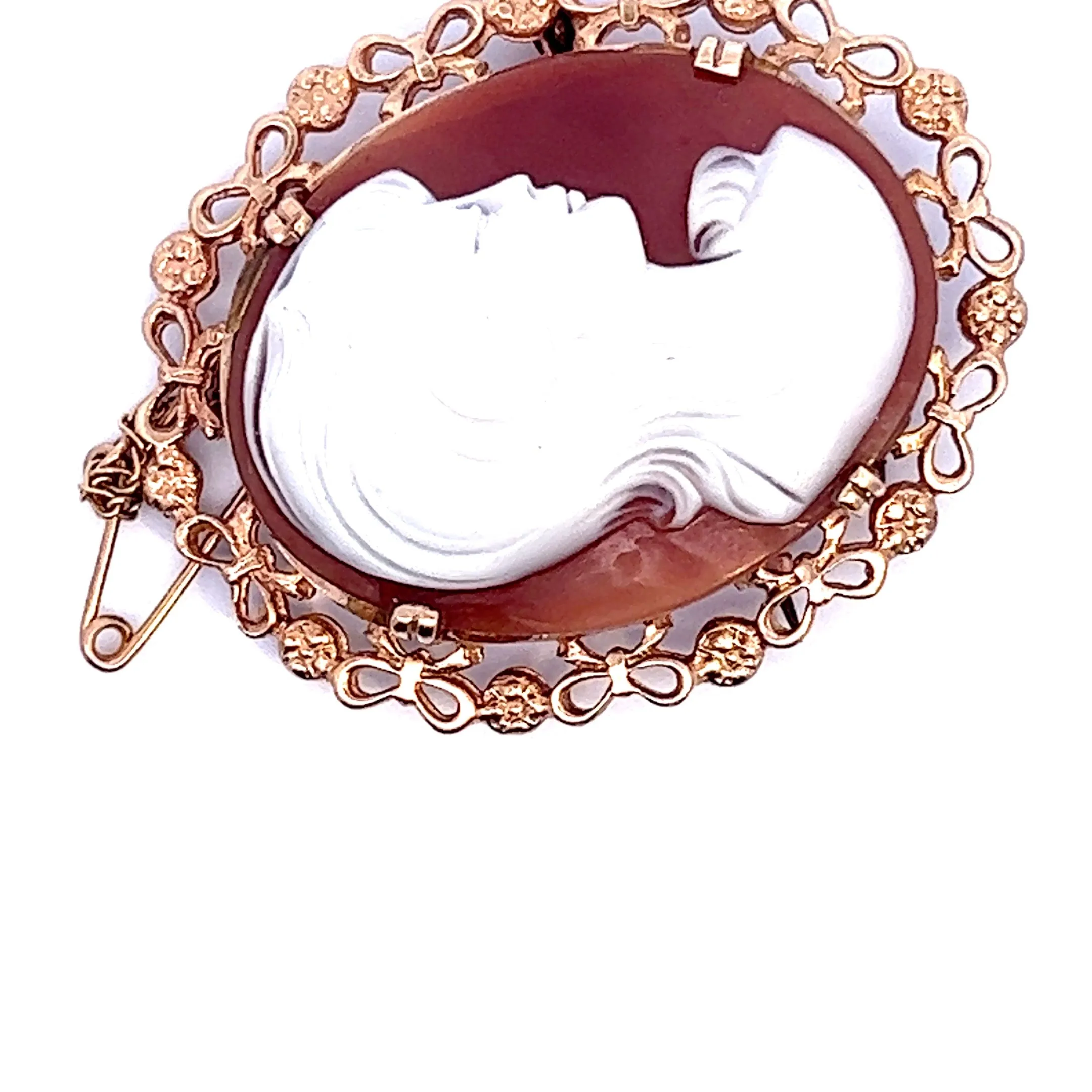 9ct Yellow Gold Cameo Portrait Brooch