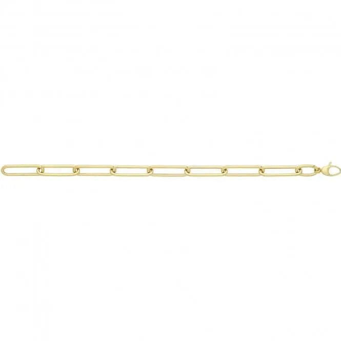 9CT Yellow Gold Paperclip Bracelet BR662