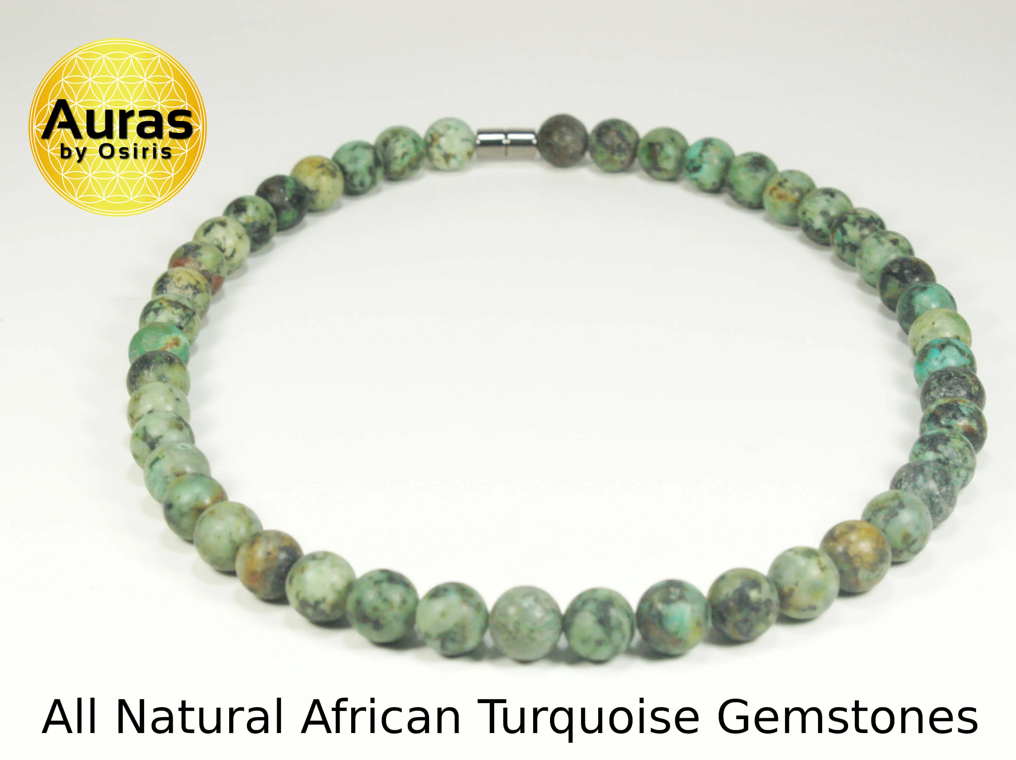 African Turquoise Necklace (10mm Medium Beads)