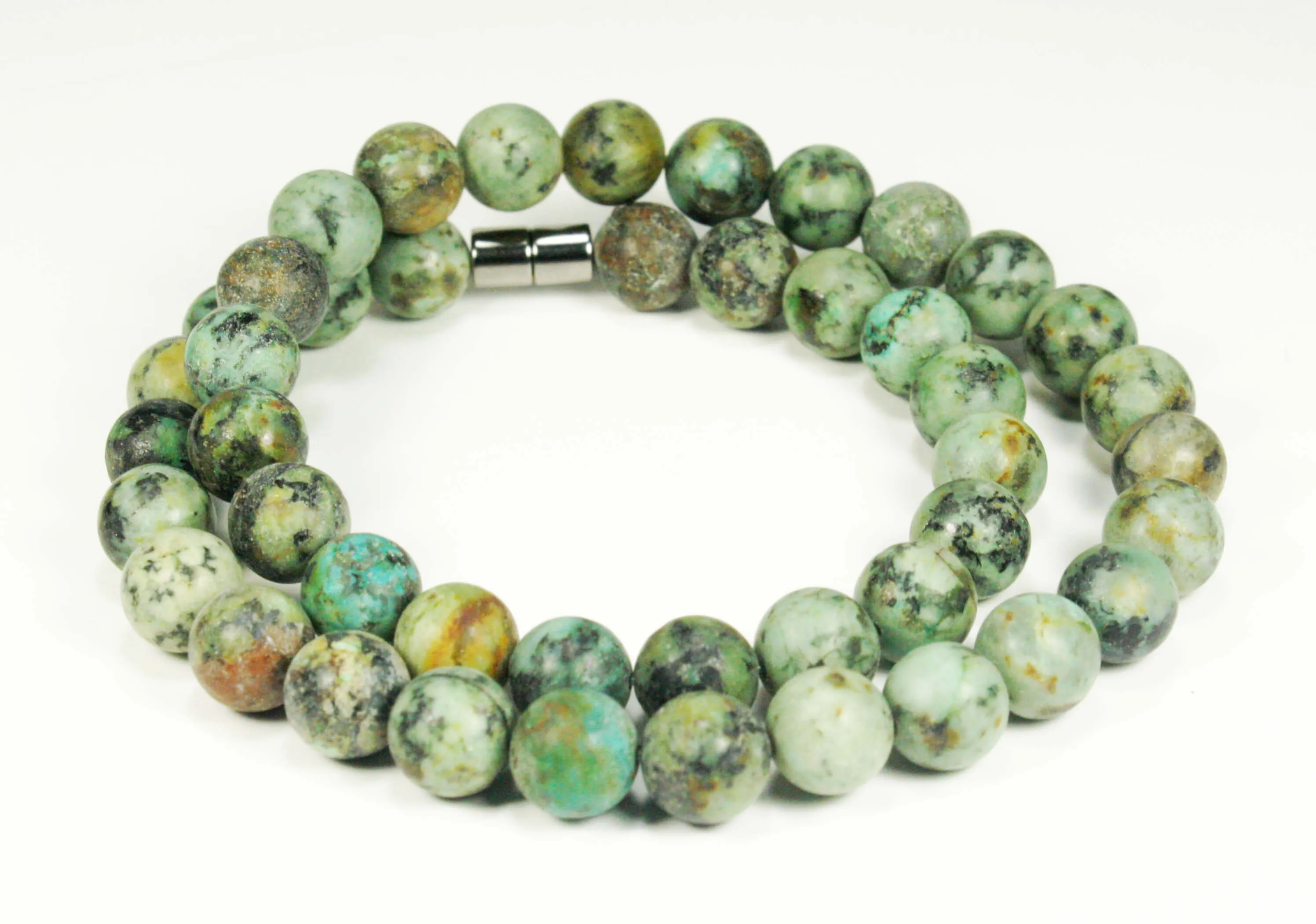 African Turquoise Necklace (10mm Medium Beads)