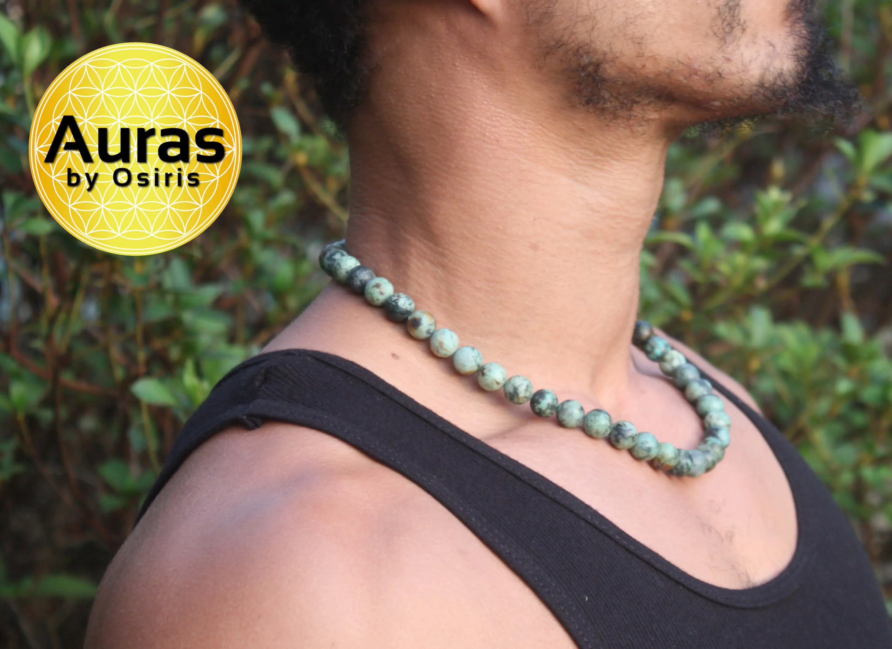 African Turquoise Necklace (10mm Medium Beads)