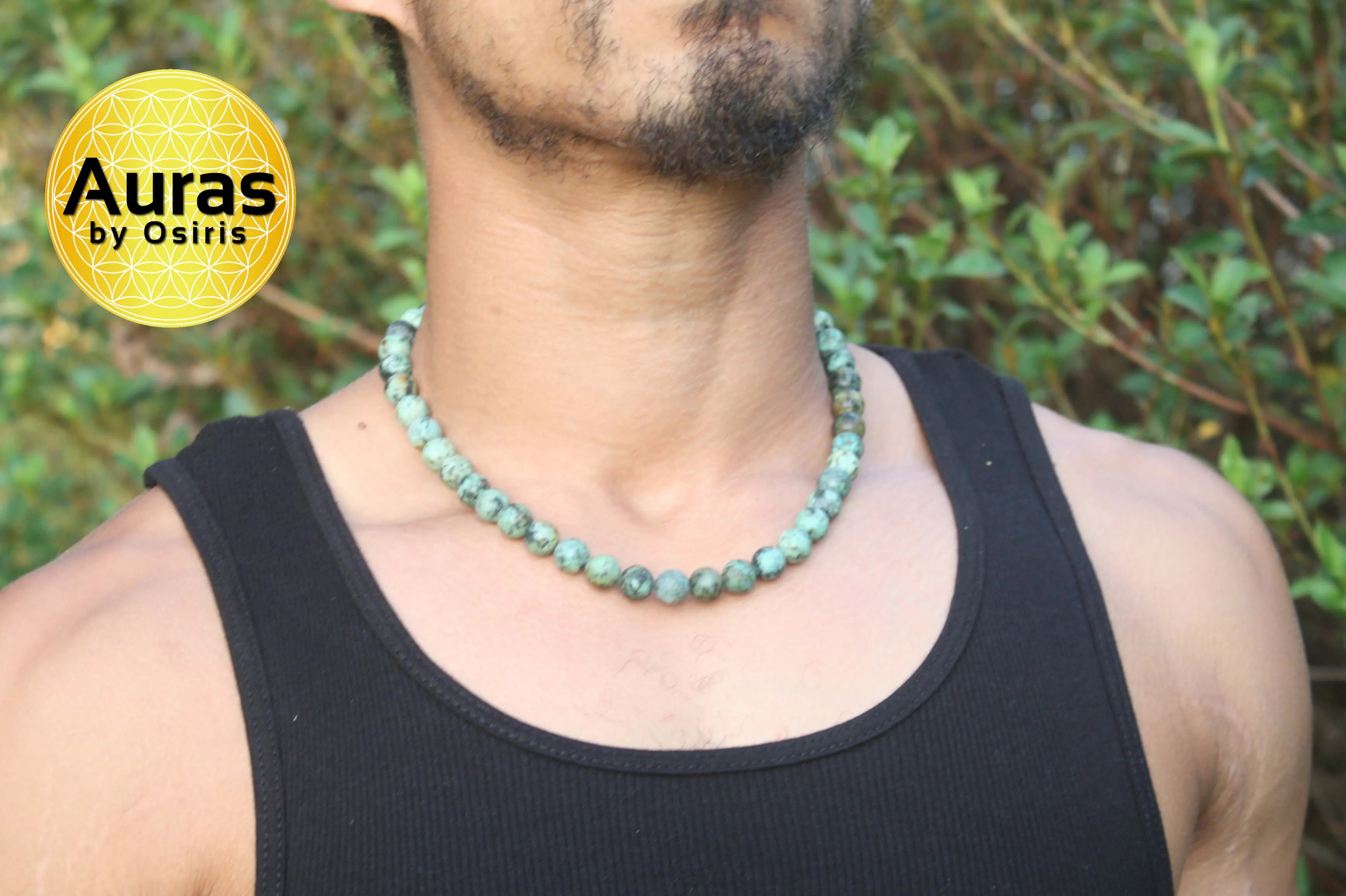 African Turquoise Necklace (10mm Medium Beads)