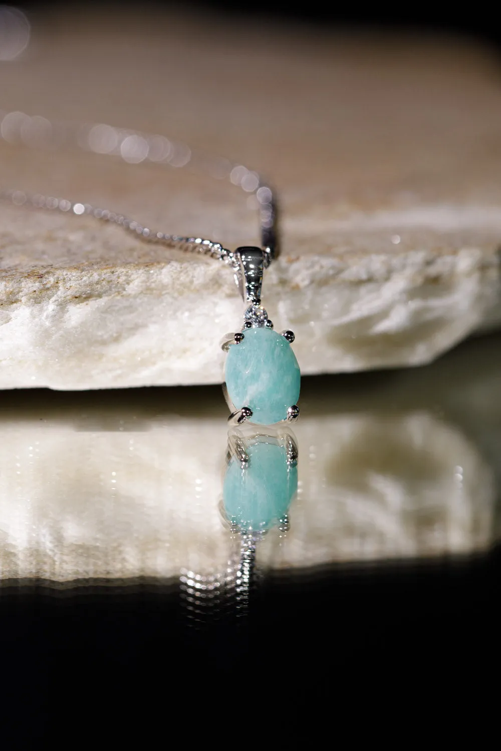 Amazonite Serenity Necklace Silver