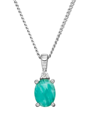 Amazonite Serenity Necklace Silver