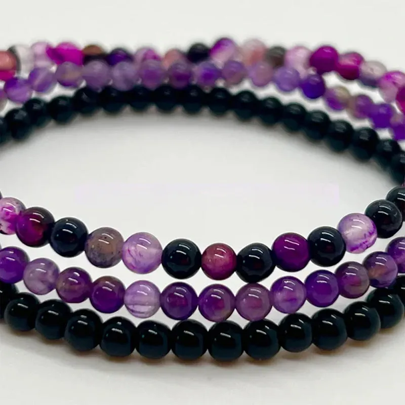 Amethyst Stress Relief Beaded Bracelet