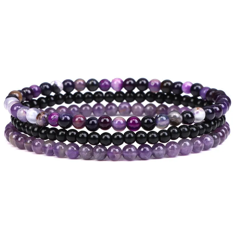 Amethyst Stress Relief Beaded Bracelet