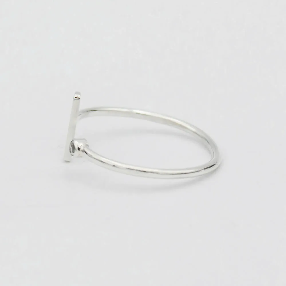 Bar and Topaz Statement Sterling Silver Ring