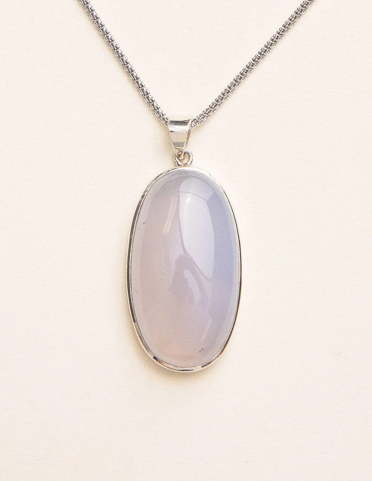 Blue Chalcedony Pendant Necklace