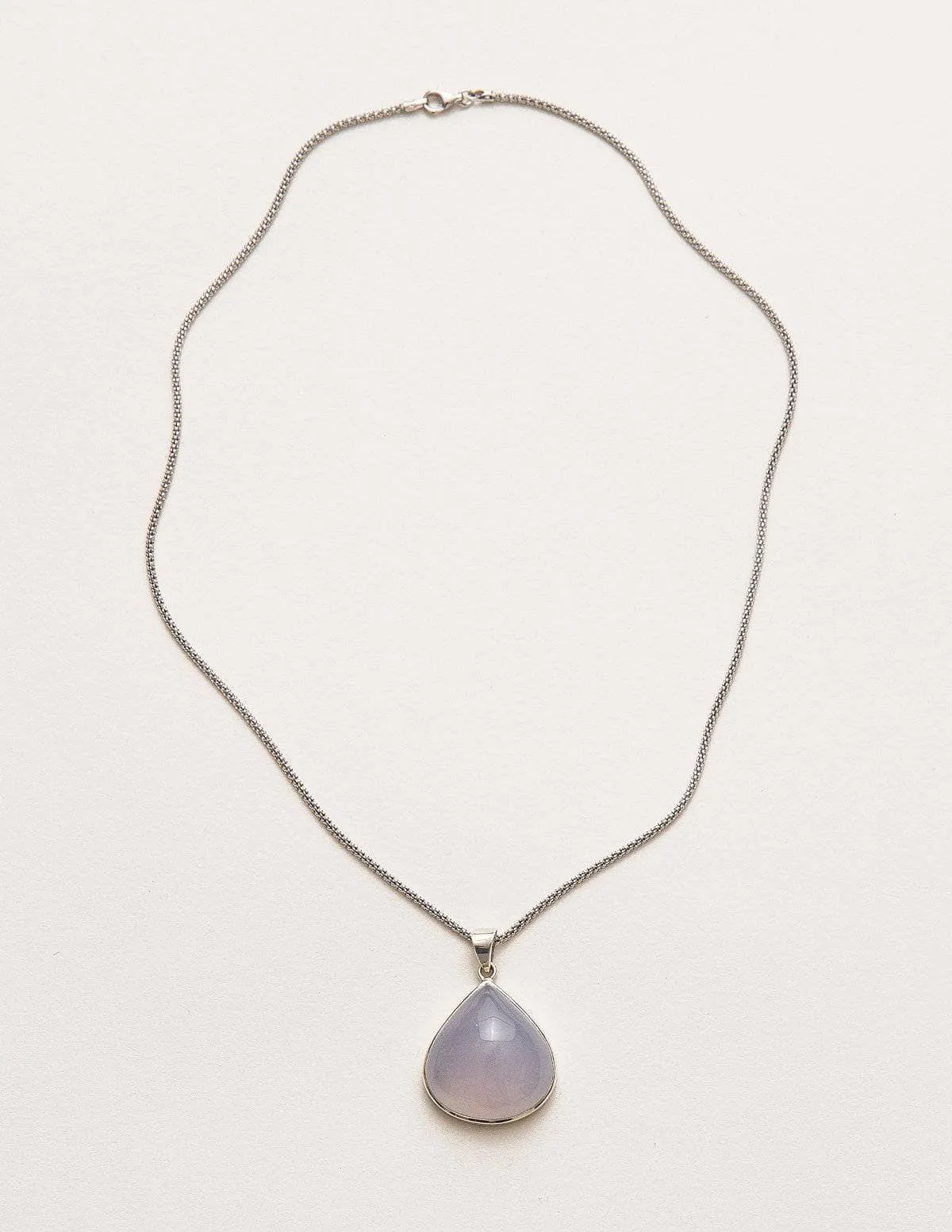 Blue Chalcedony Pendant Necklace