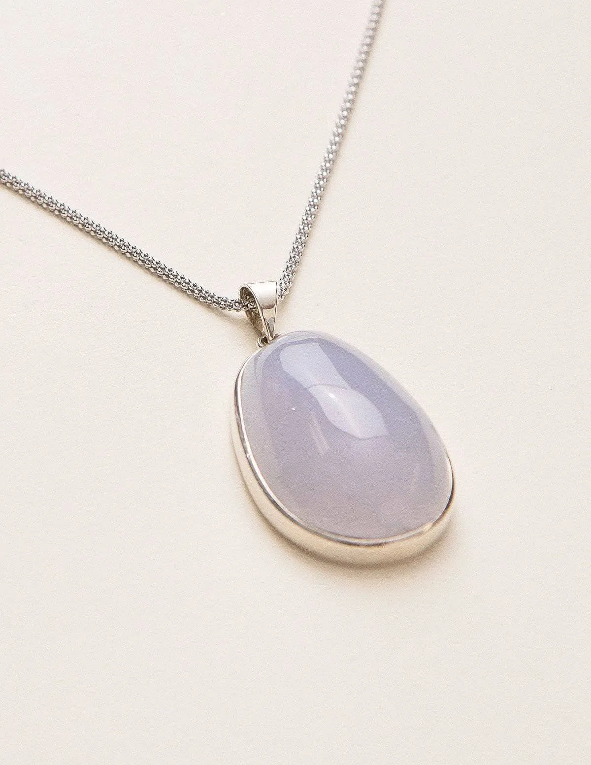 Blue Chalcedony Pendant Necklace