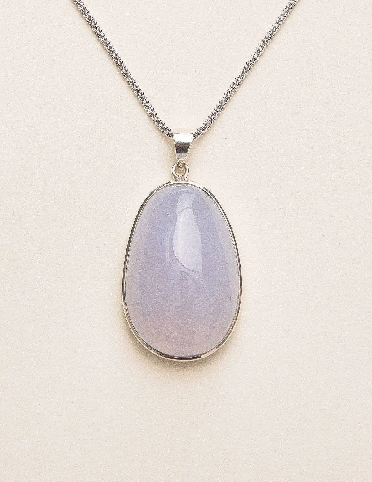 Blue Chalcedony Pendant Necklace