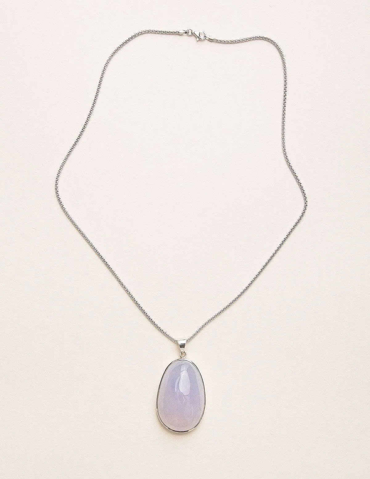 Blue Chalcedony Pendant Necklace