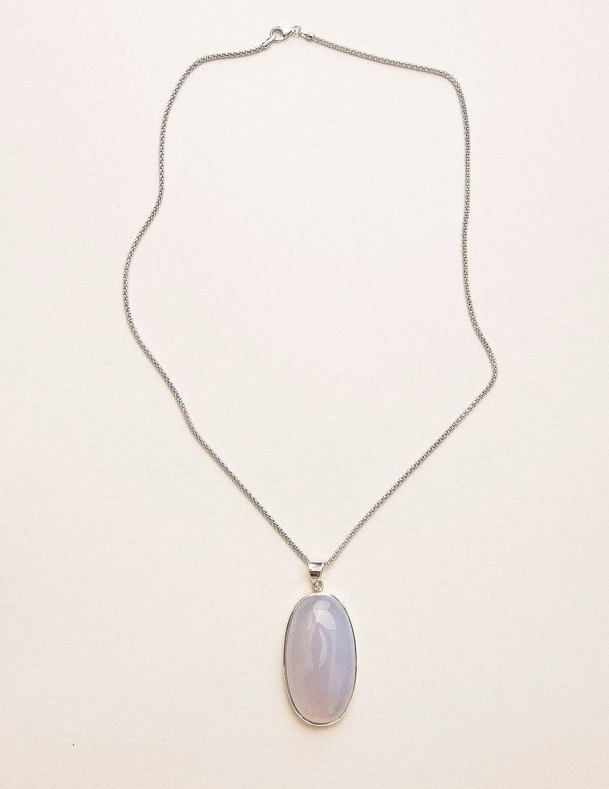 Blue Chalcedony Pendant Necklace