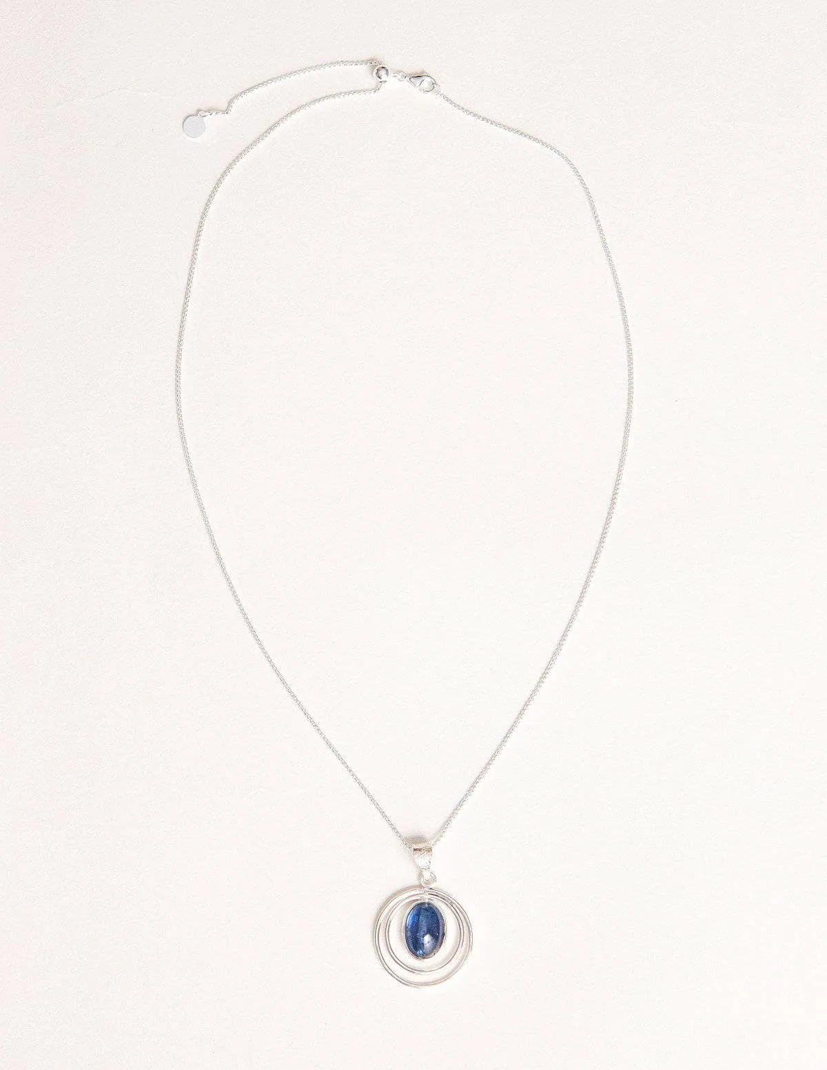 Blue Kyanite Silver Necklace