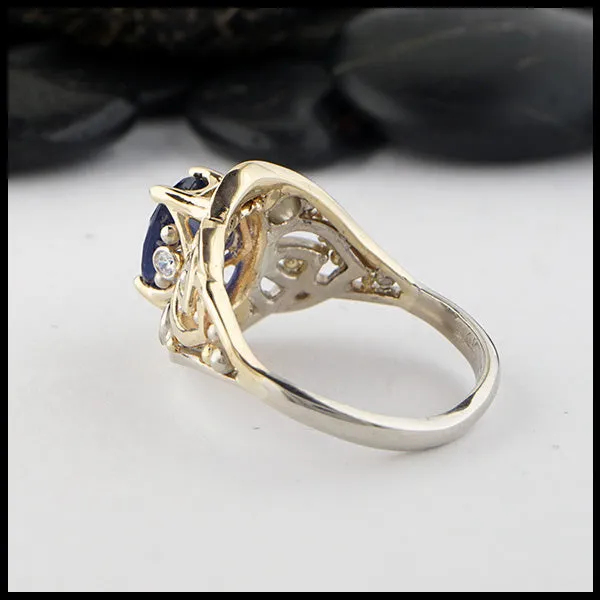 Blue Sapphire Custom Ring